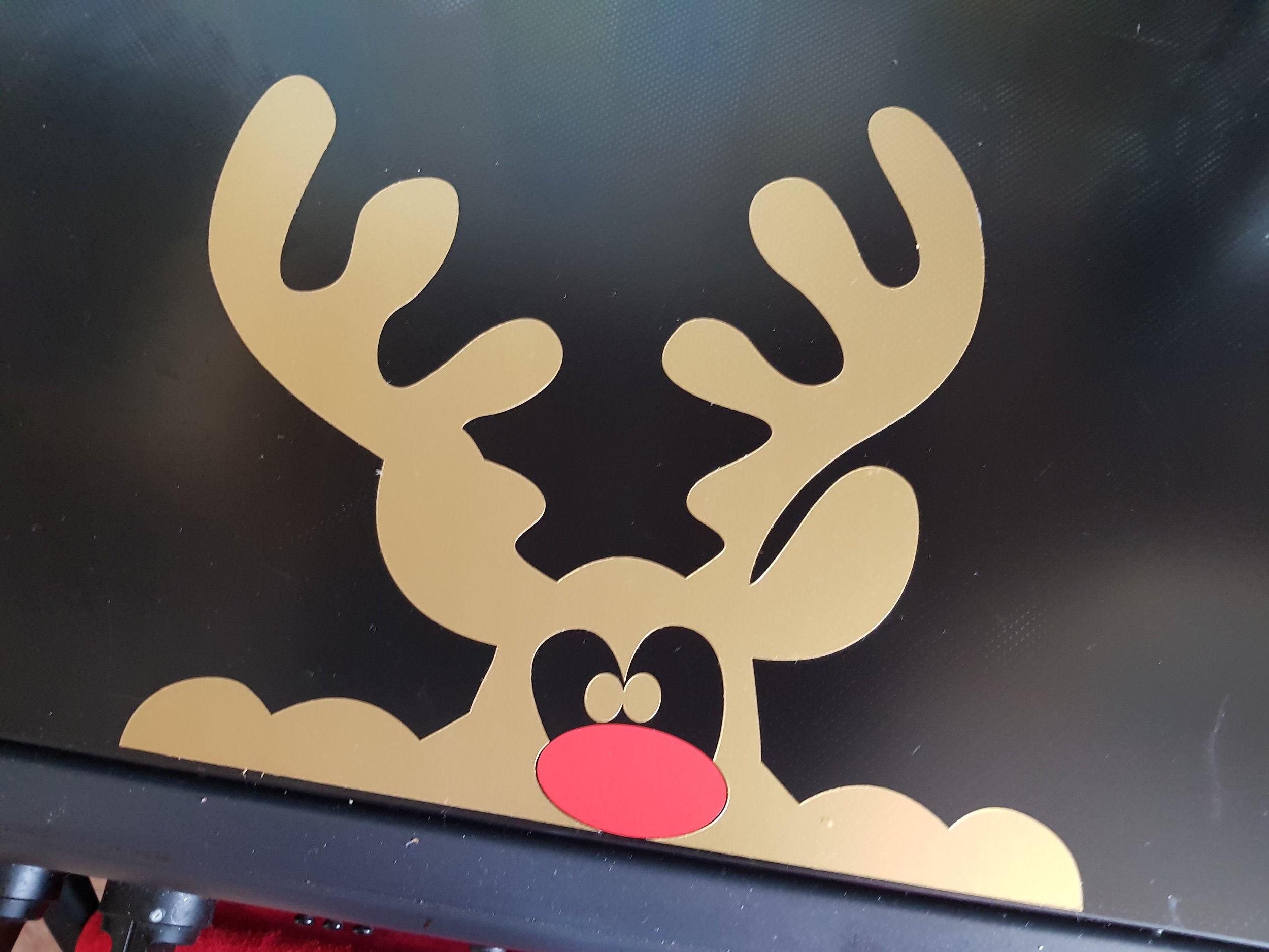 Rudolph oven sticker