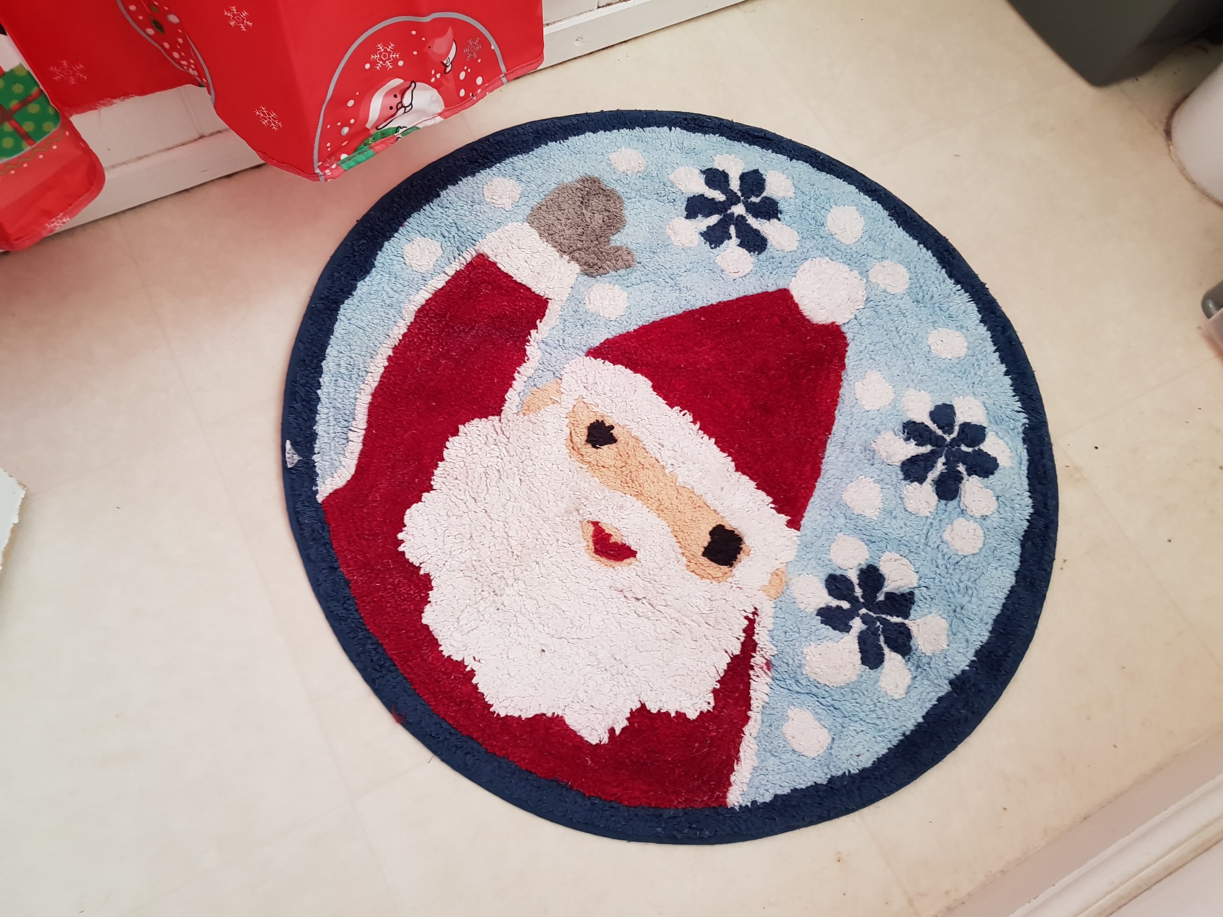 Santa bath mat