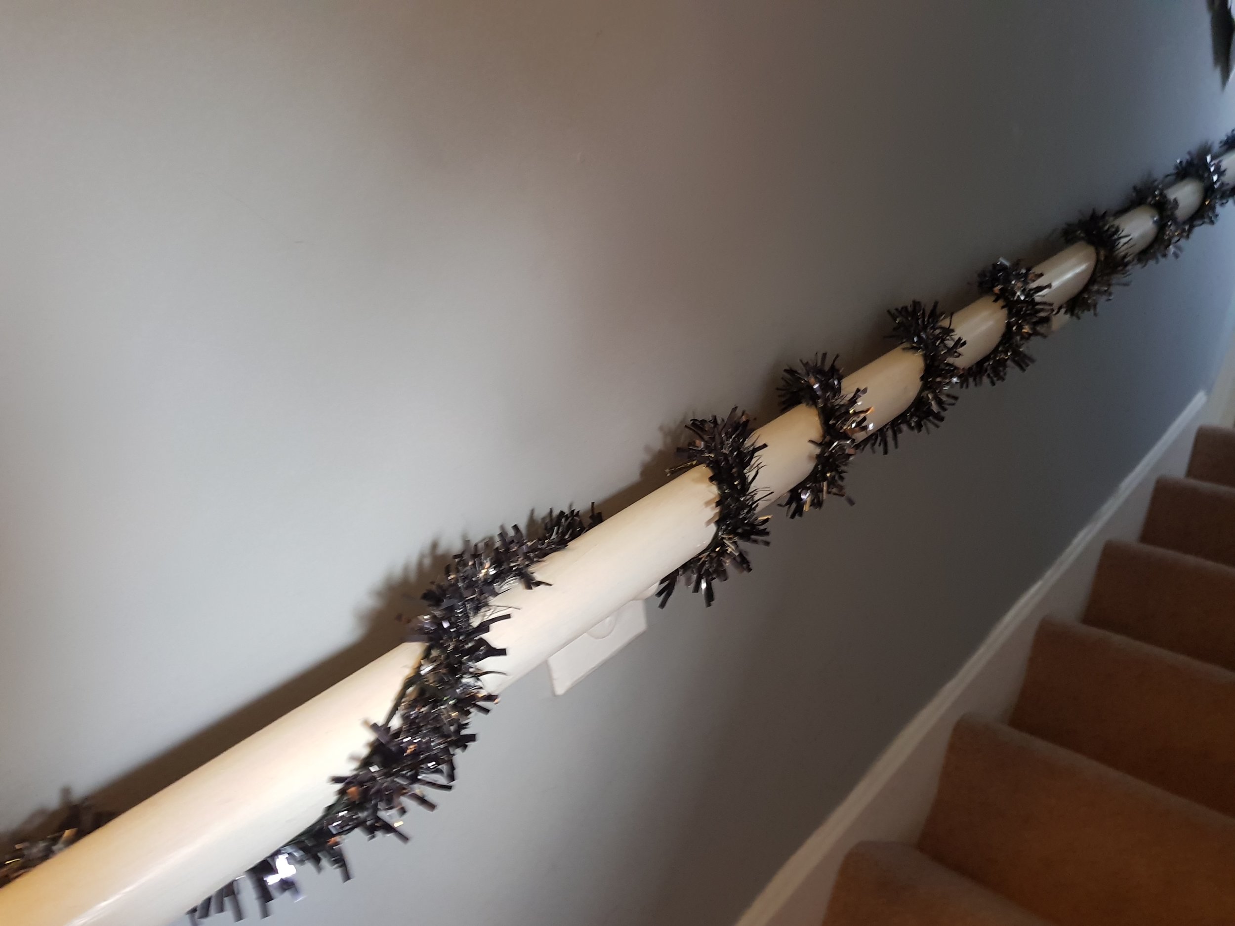 Tinsel stair banister