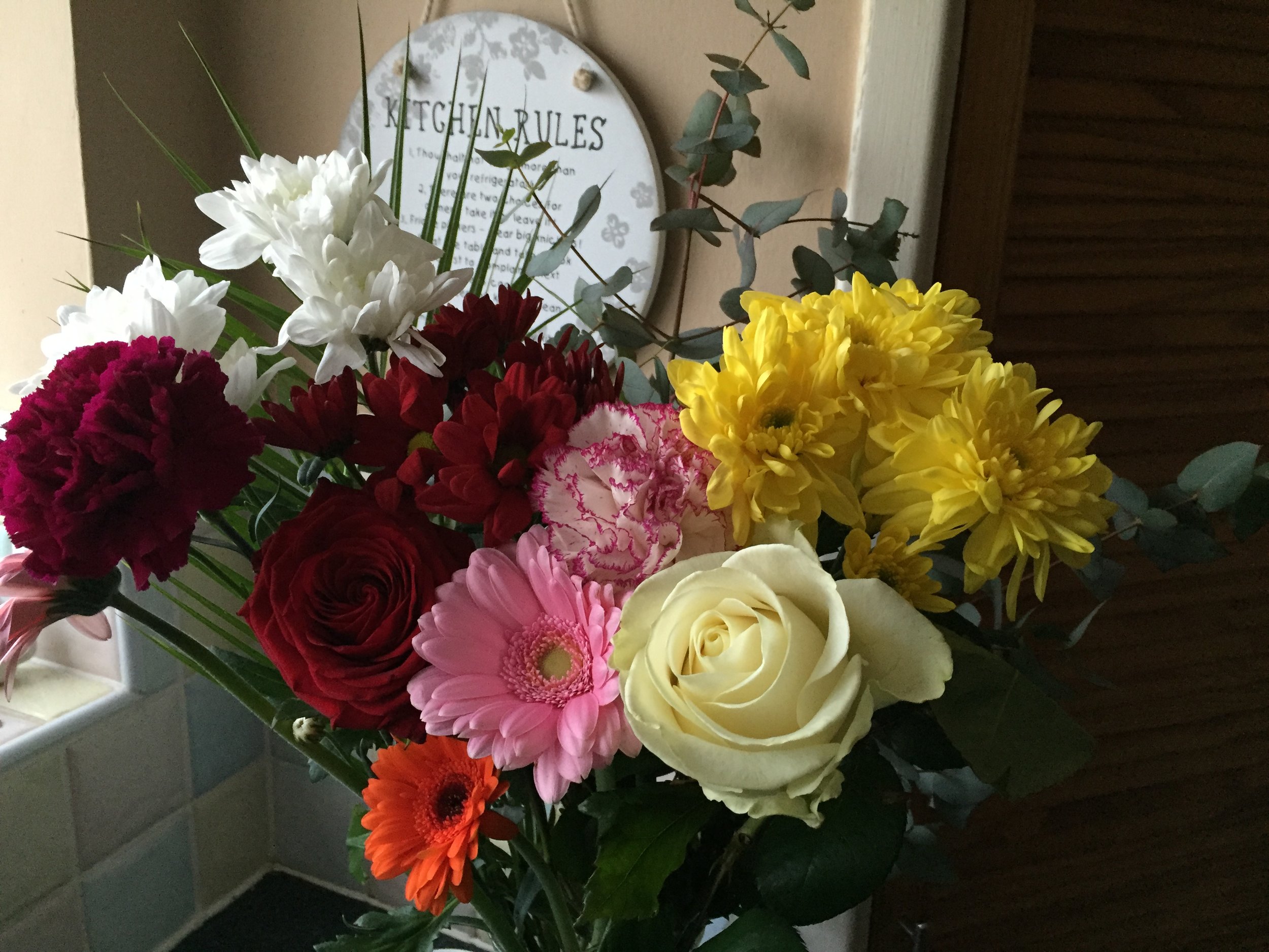 bright spring bouquet of flowers