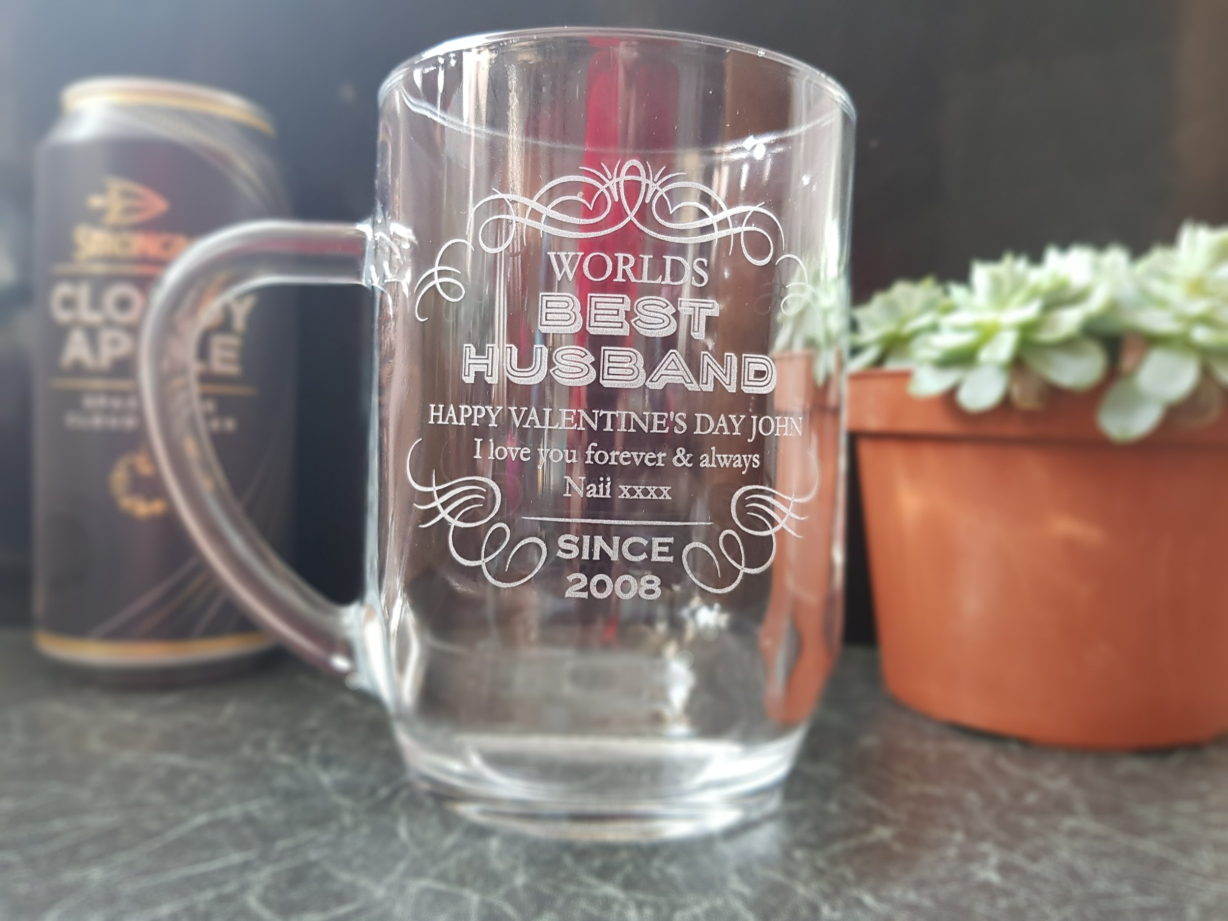 personalised pint glass from Gift4UOnline