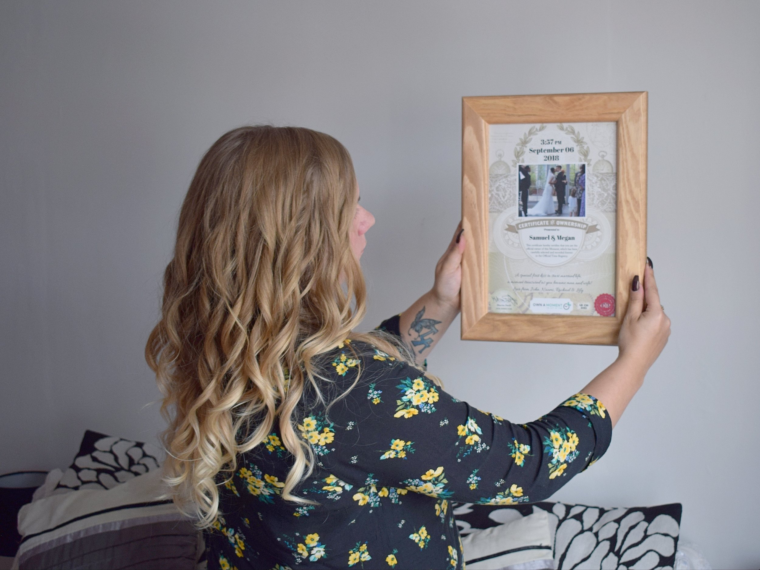 Own a Moment framed certificate