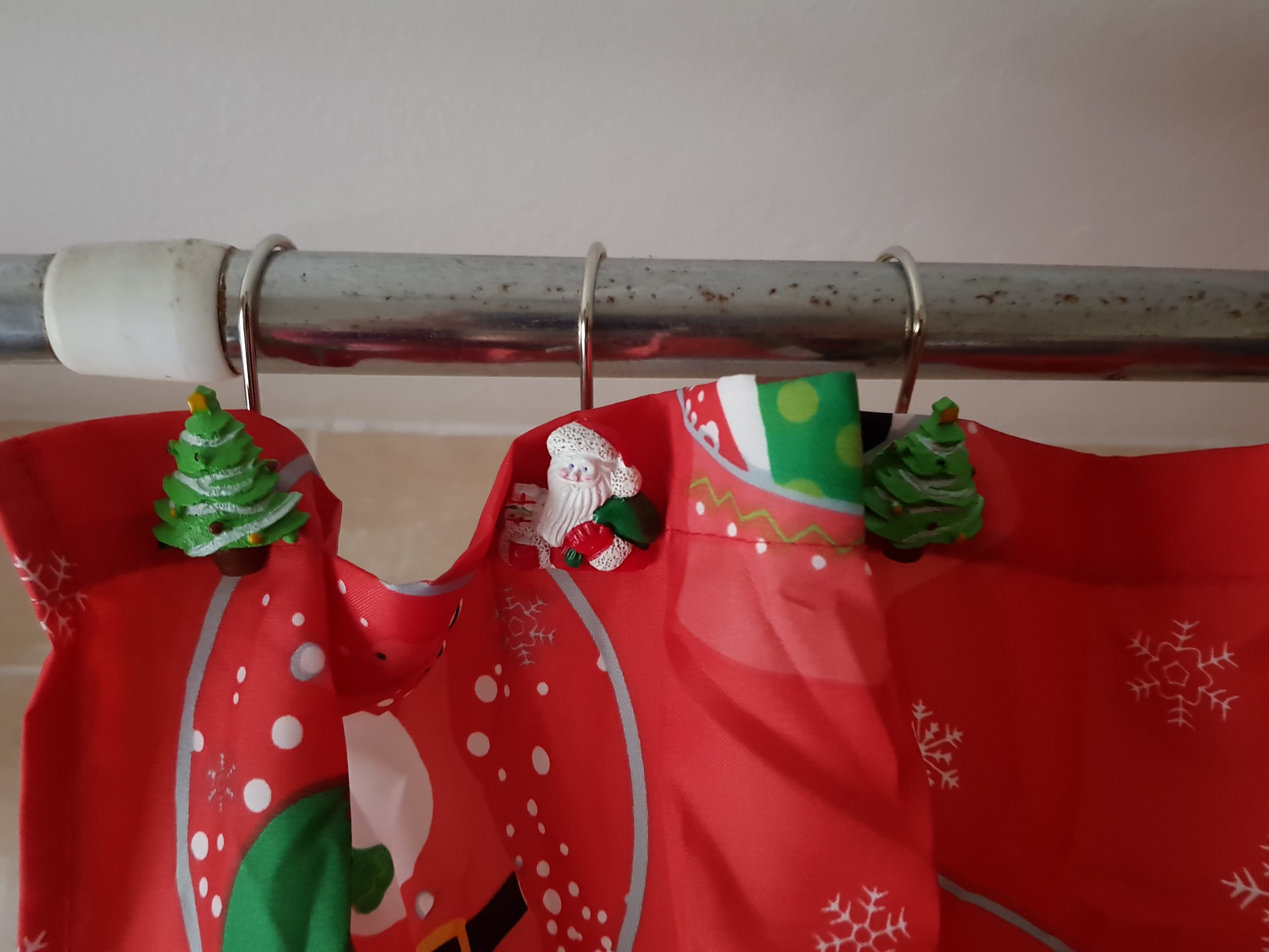 Christmas shower curtain