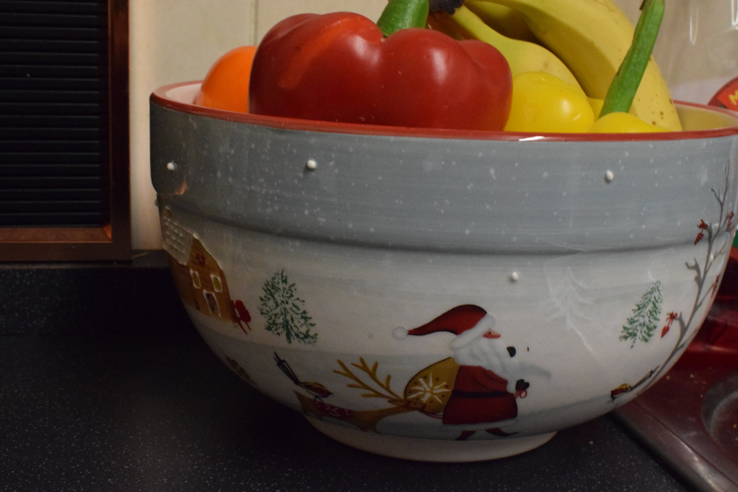 Christmas fruit bowl