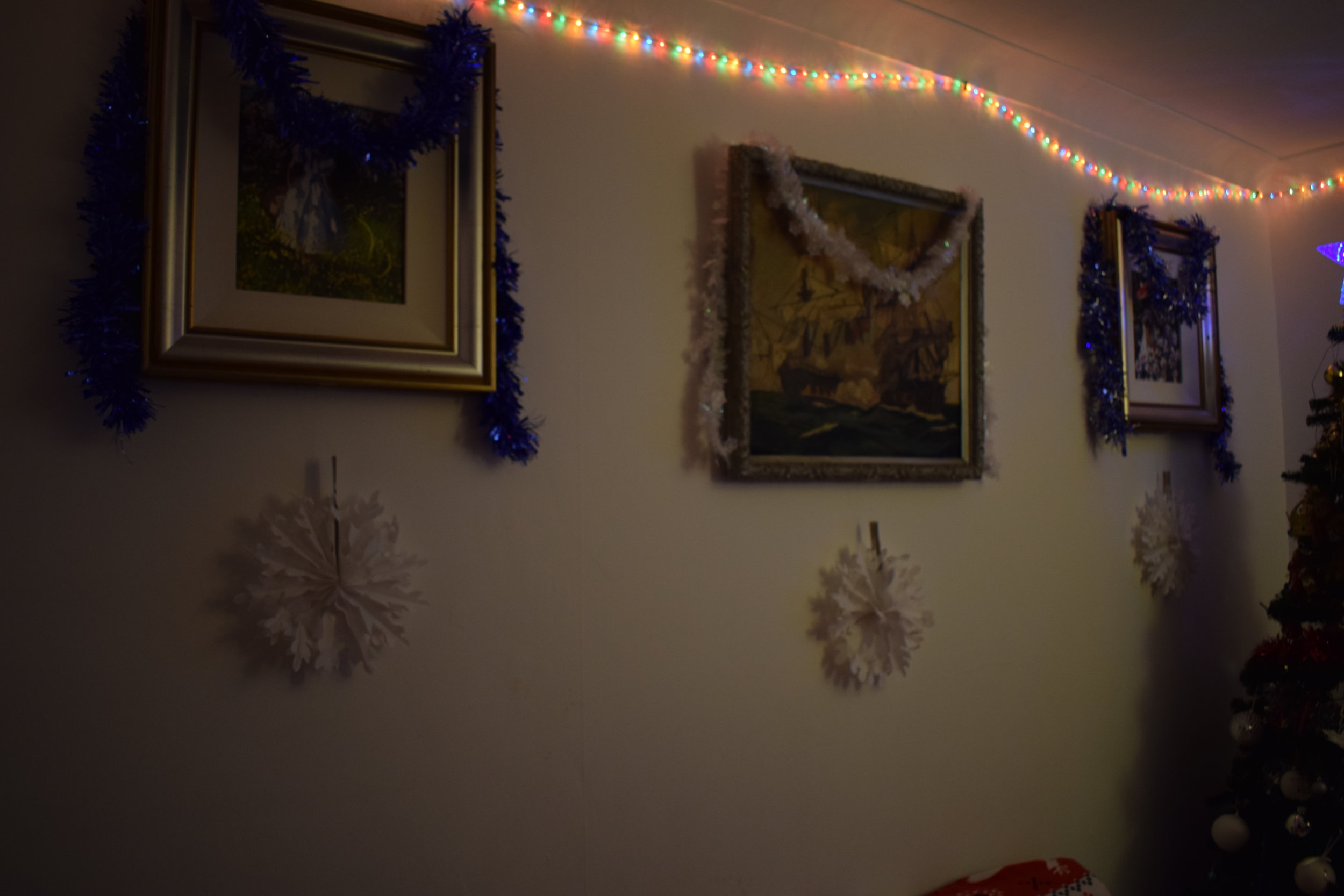 Christmas decorations on our paintings