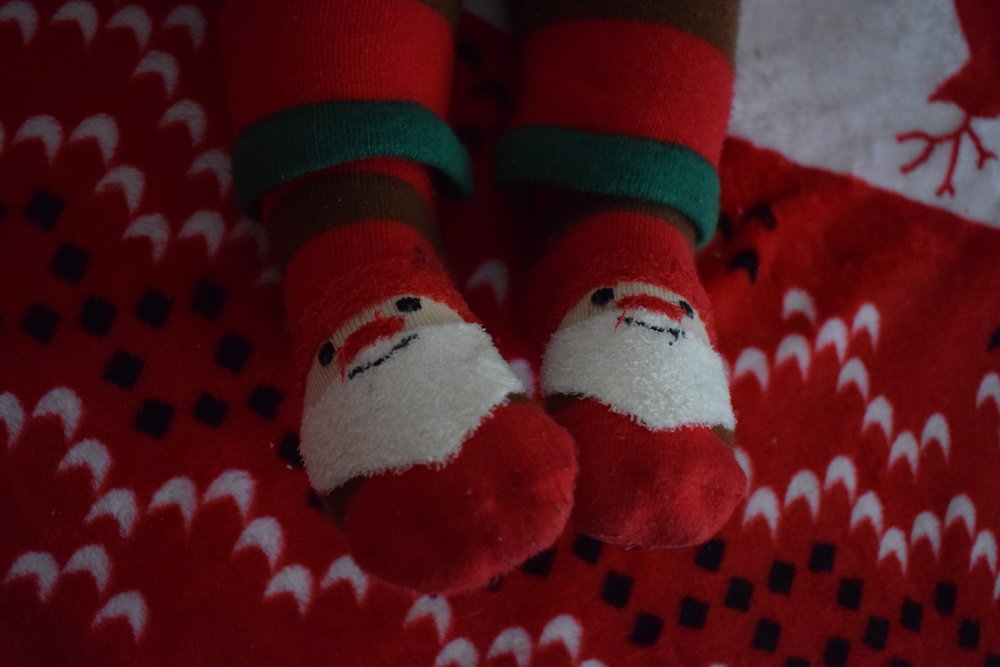 Blade and Rose Santa socks