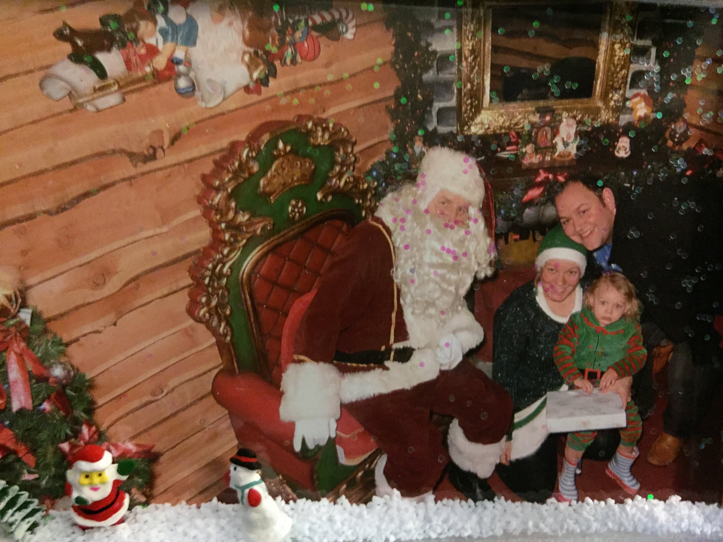 Visiting Santa at Baytree Winter Wonderland