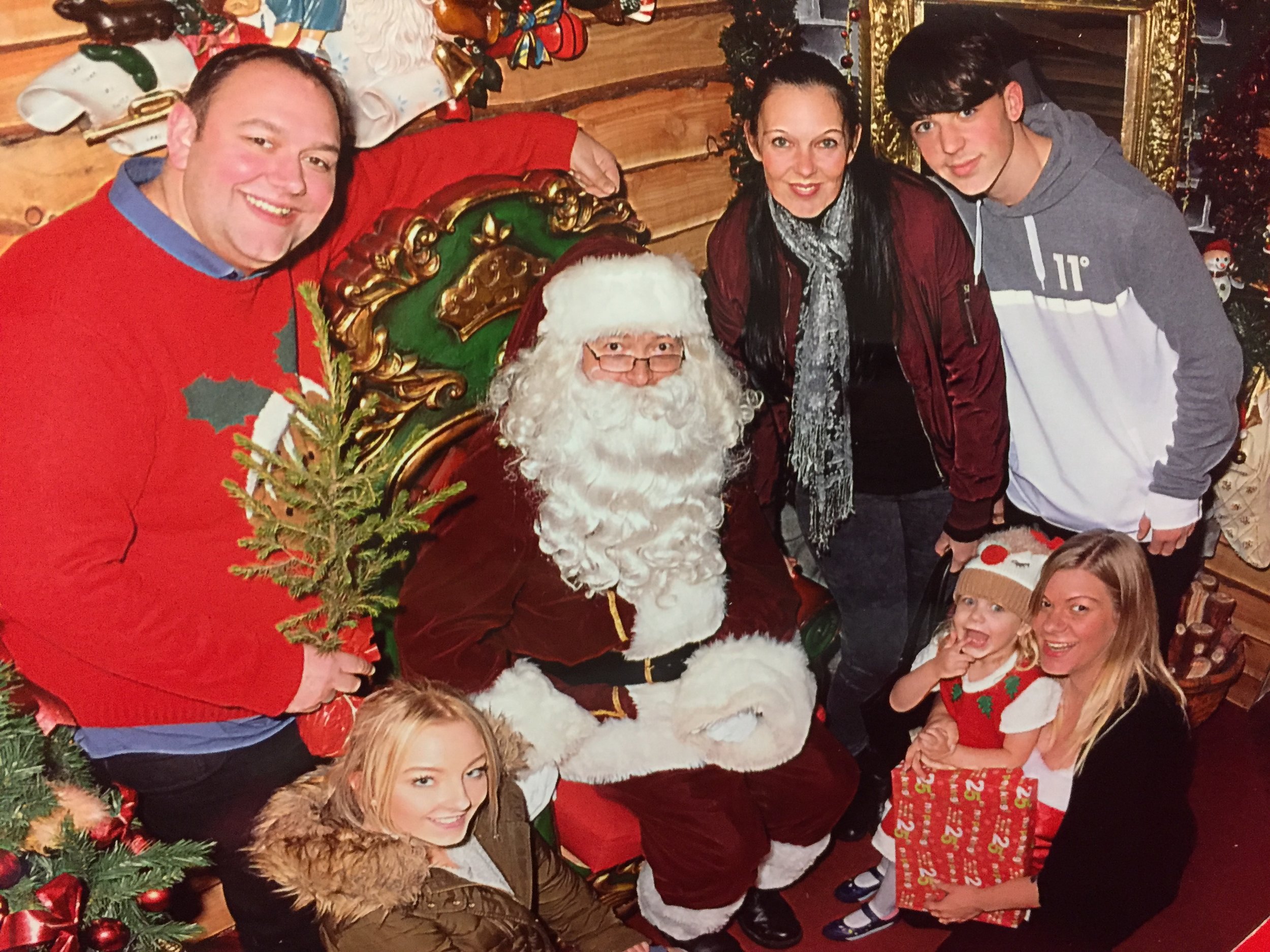 Visiting Santa at Baytree Winter Wonderland