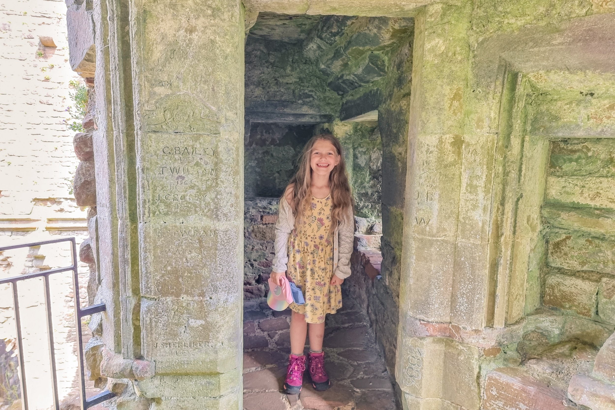 Inside the walls of Brougham Castle 