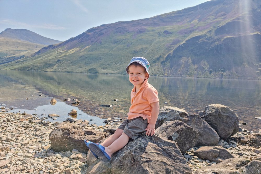 Munchkin on the lakeshore of Wastwater