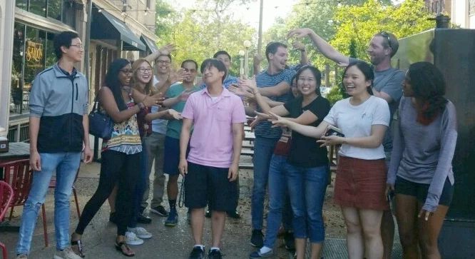 MD/PhD student Chris Yoon took the lab out for some delectable FroYoon to celebrate passing his QE!