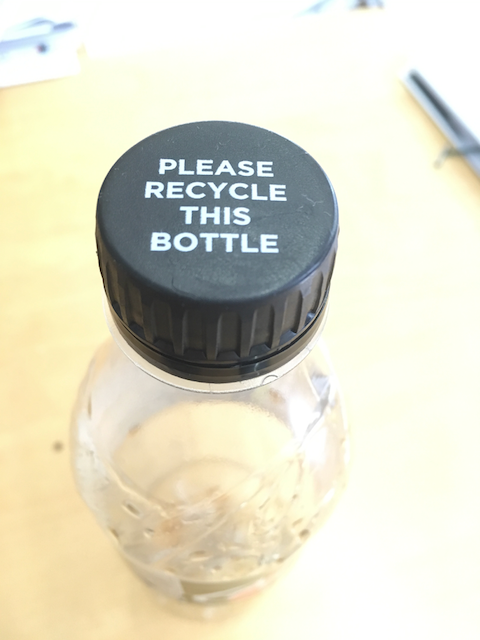 Messages on products remind us to recycle