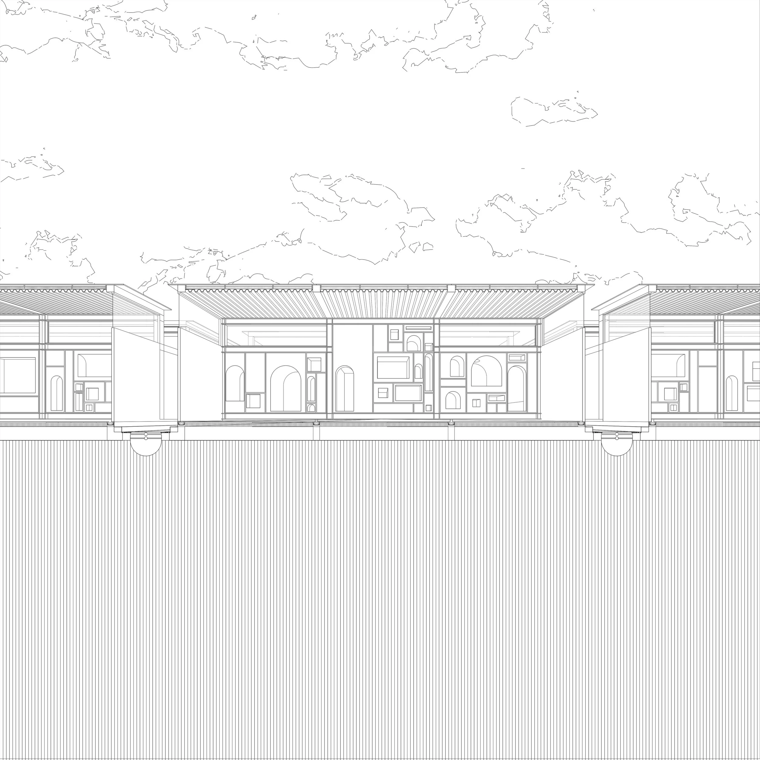 A single storey proposal of the adaptable frame