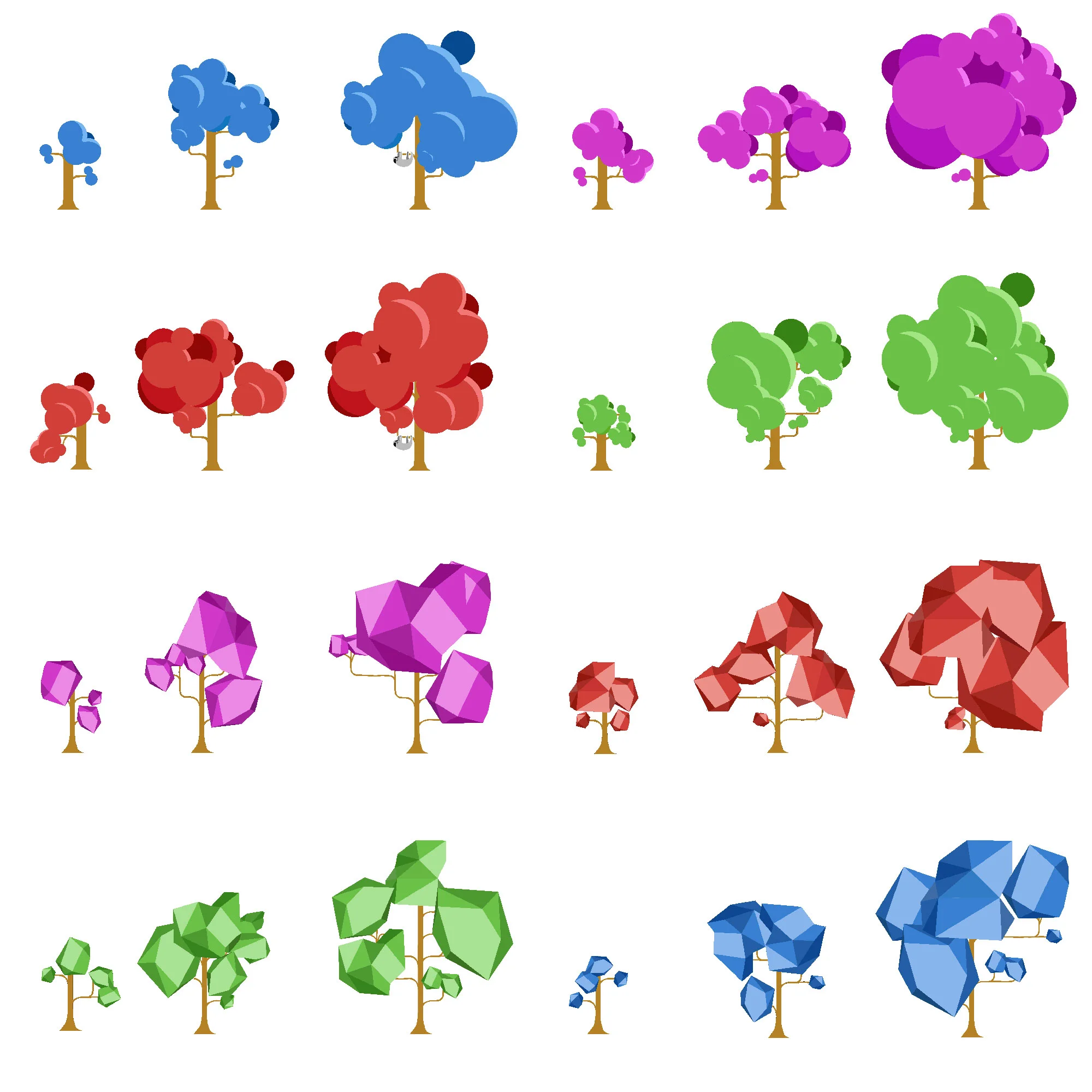 2D background tree catalogue