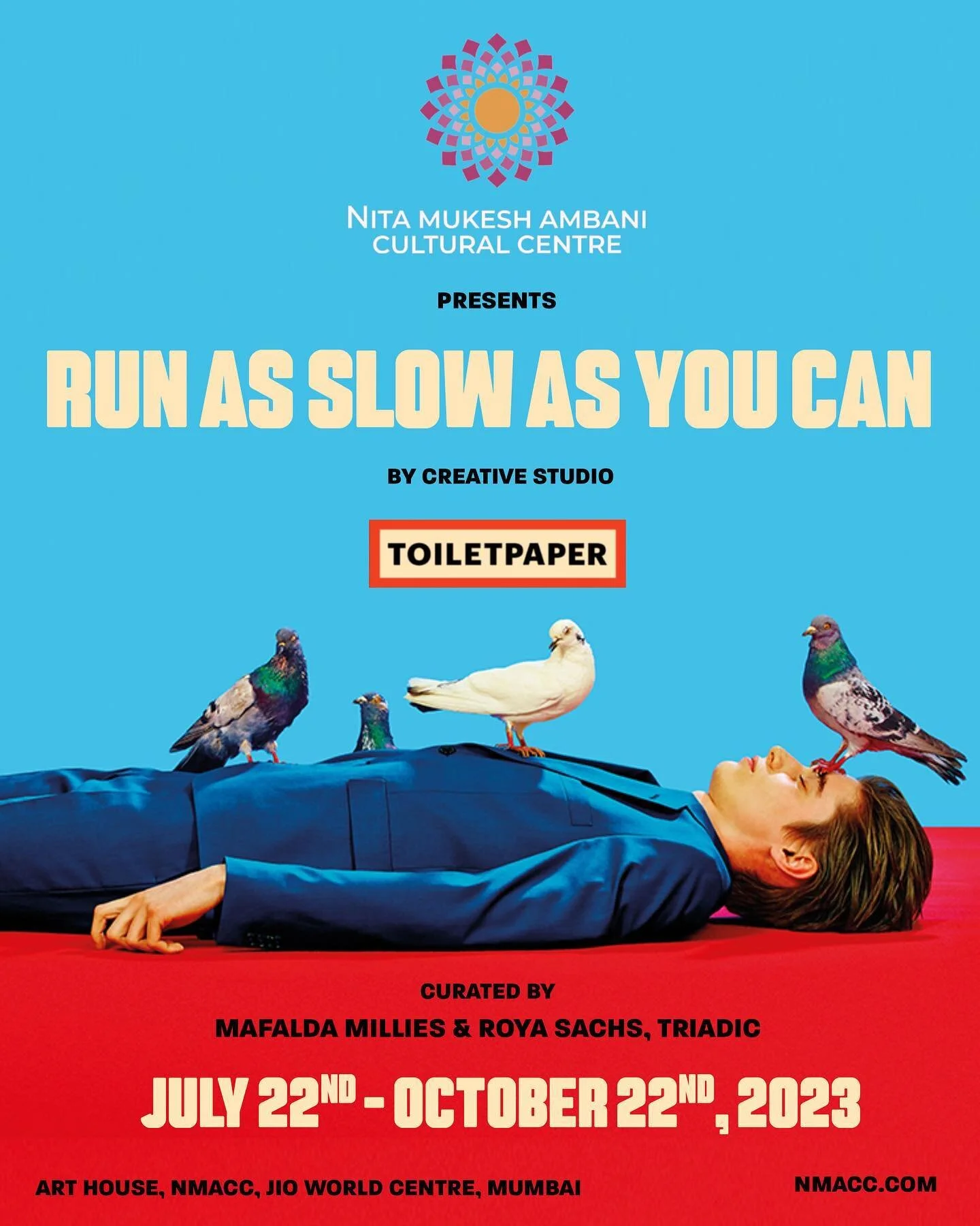We&rsquo;re so excited to present &lsquo;Run As Slow As You Can&rsquo; by artist duo Maurizio Cattelan and Pierpaolo Ferrari&rsquo;s @toiletpapermagazineofficial opening at the @nmacc.india Art House in Mumbai on July 22nd, 2023 (on through Oct 22nd)
