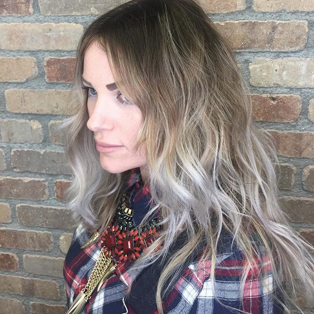 When your beautiful client comes back from Russia with a bad ombr&eacute;.....you fix it!  #hushhushbangbang  #ombre #whitehair #darkroots #ocstyle #lahair #prettyhair #style #ocstylist