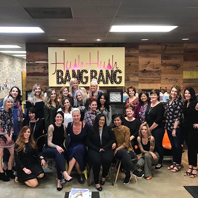 Such an amazing night with these fierce mamas! Thank you @maxloveproject for letting us be a part of it. #hushhushbangbang #maxloveproject #fuckcancer #fightchildhoodcancer