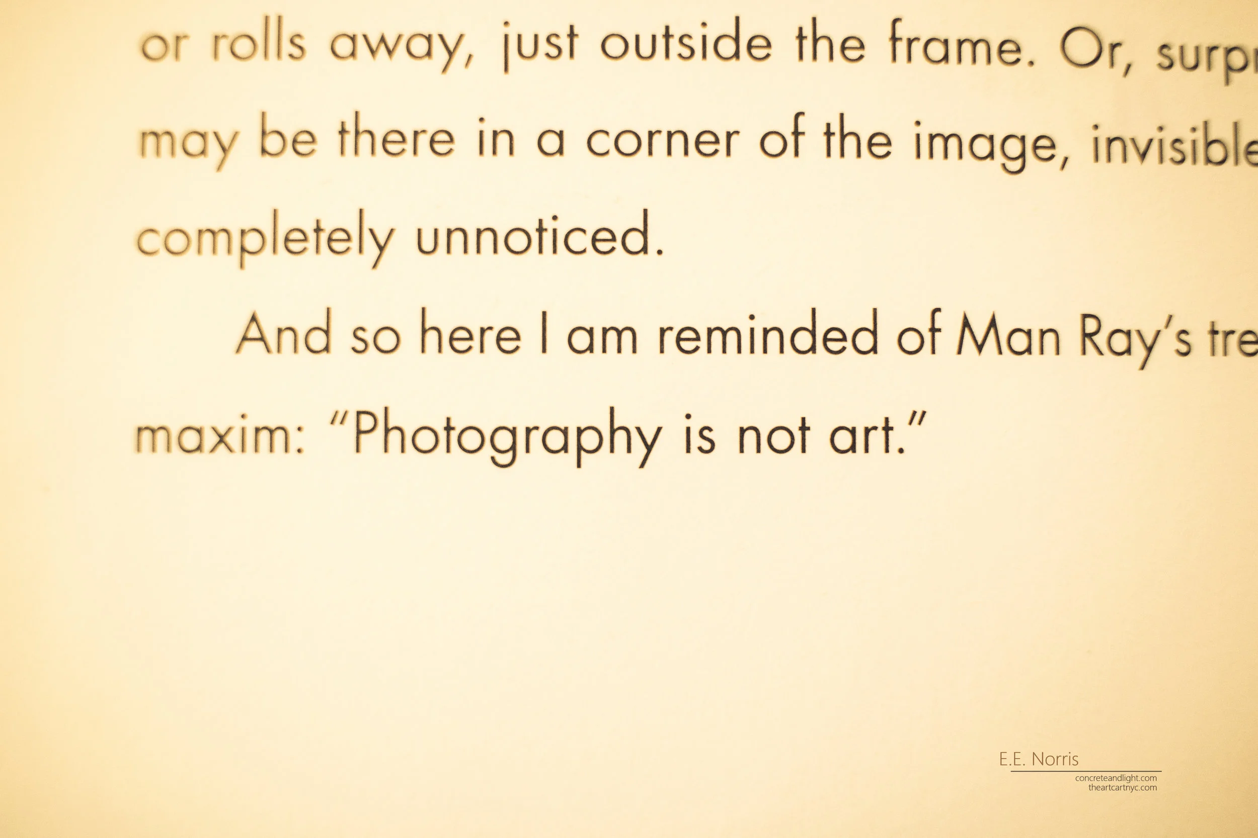 Photography is Not Art