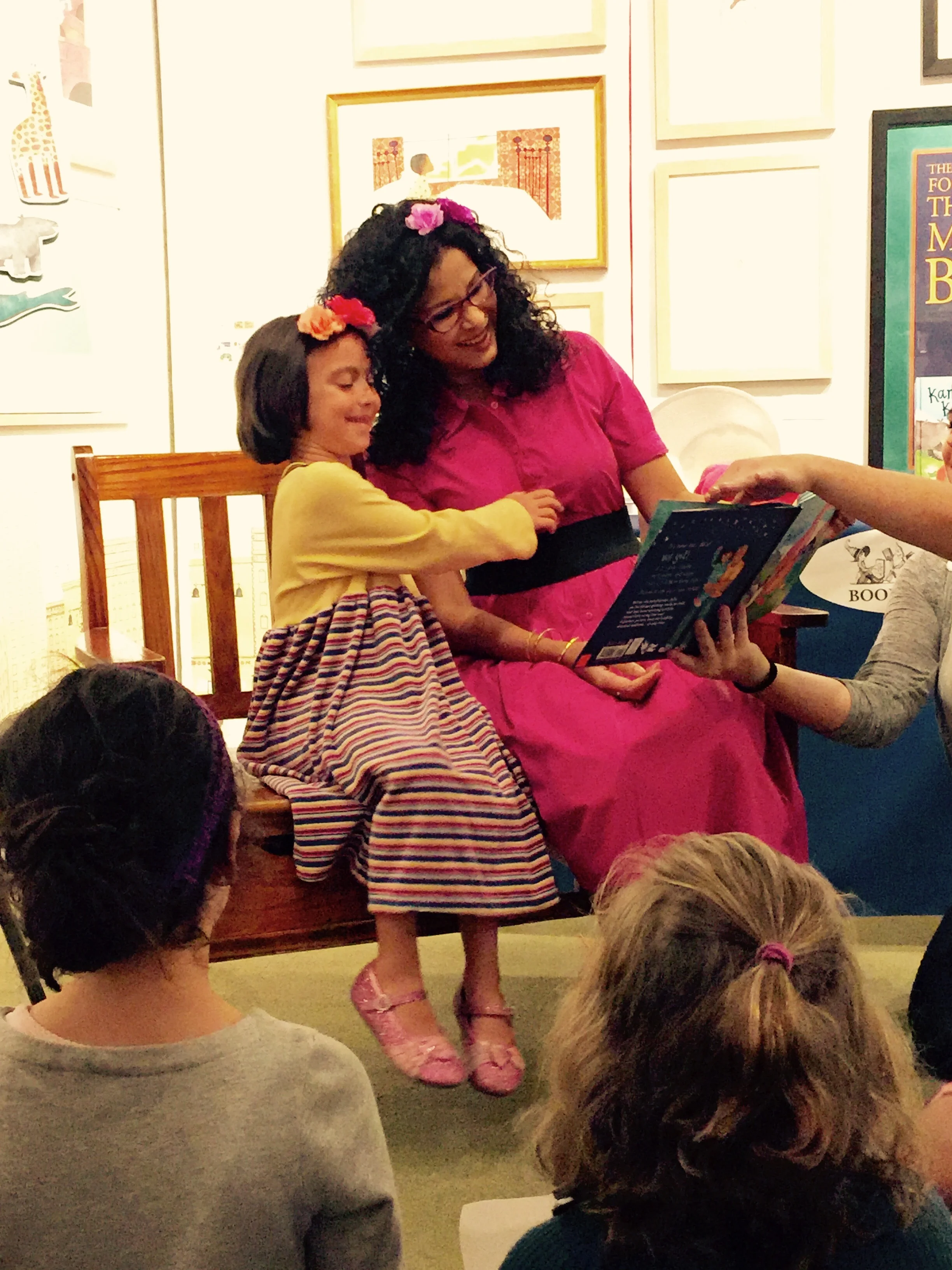 Sulakshana plays Mommy to Nandana: "Darling, it's time for bed!" Books of Wonder, September 25, 2016