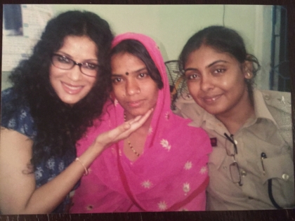 With Rahnuma (name changed) and Inspector Papiya of The Anti Human Trafficking Squad, Kolkata, India.
