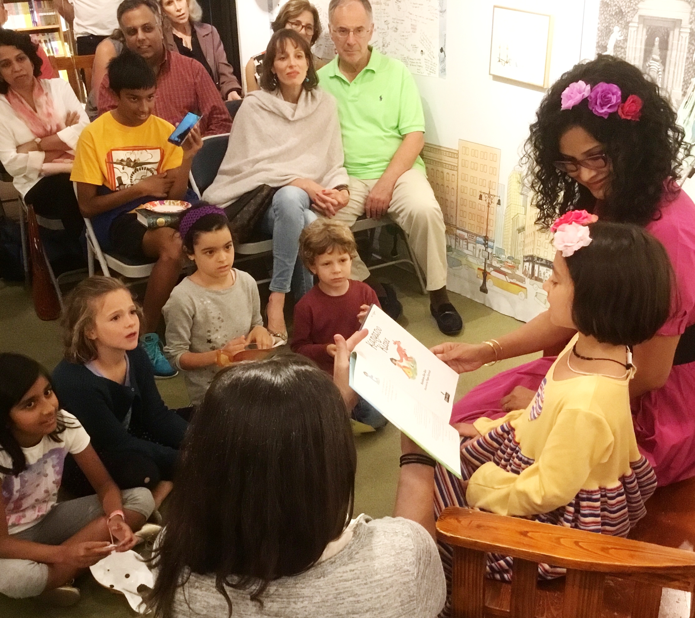 A Rapt Audience: Sulakshana reads Kangaroo Kisses with Nandana in Book of Wonder, September 25, 2016