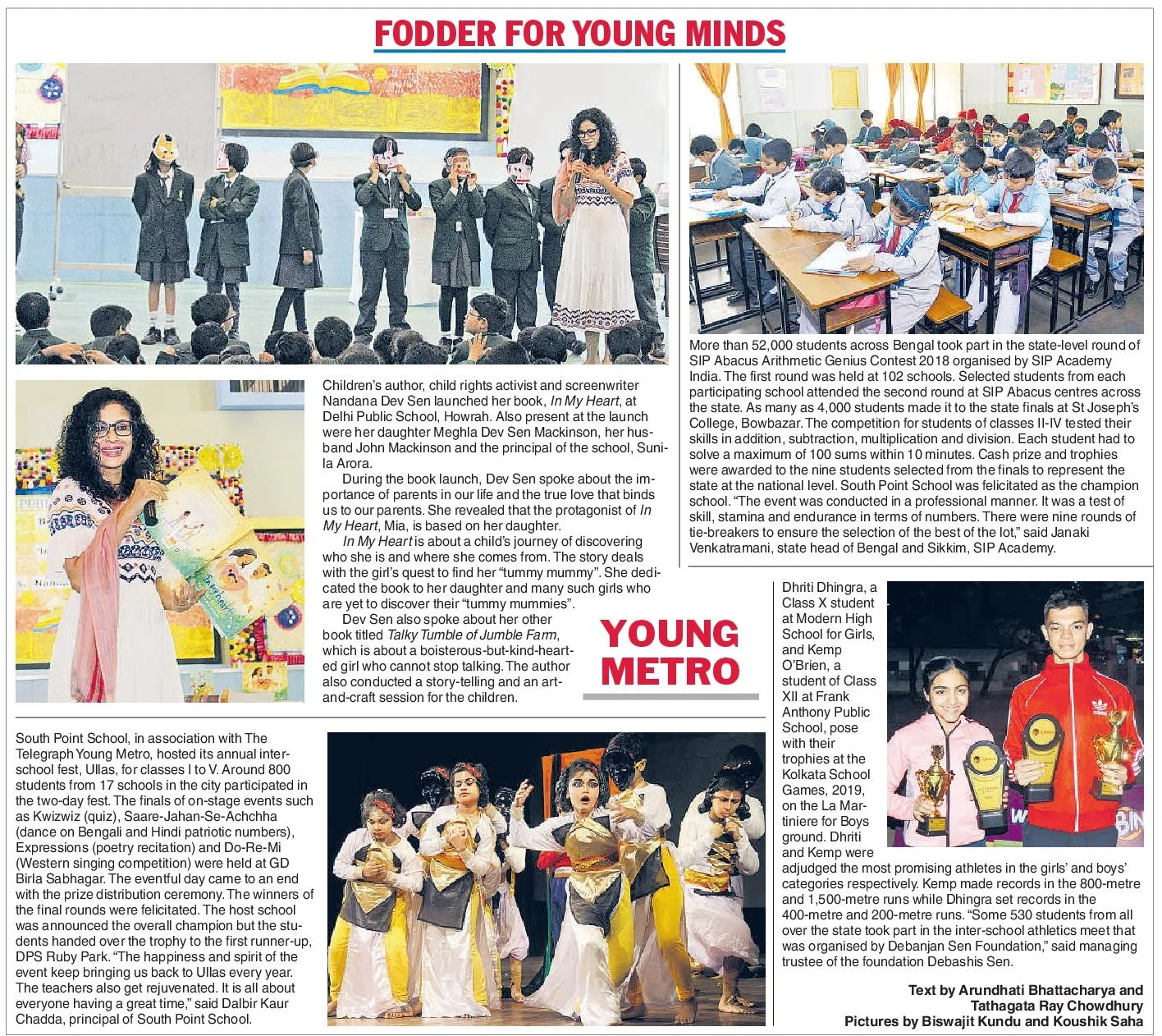 Fodder For Young Minds Telegraph India February 4, 2019