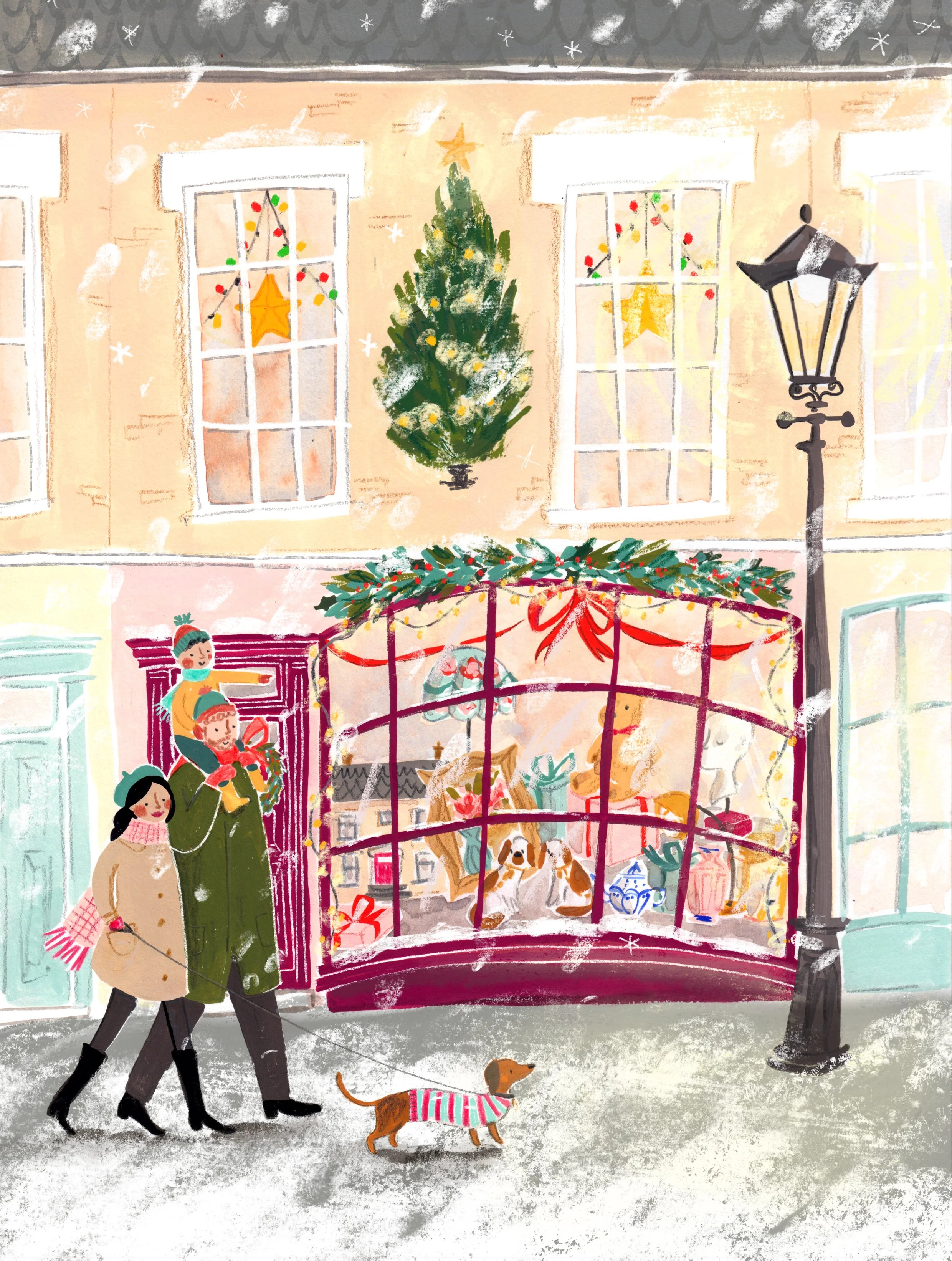 Behind the Scenes - Illustrating a Cosy Christmas Editorial Commission for a Magazine