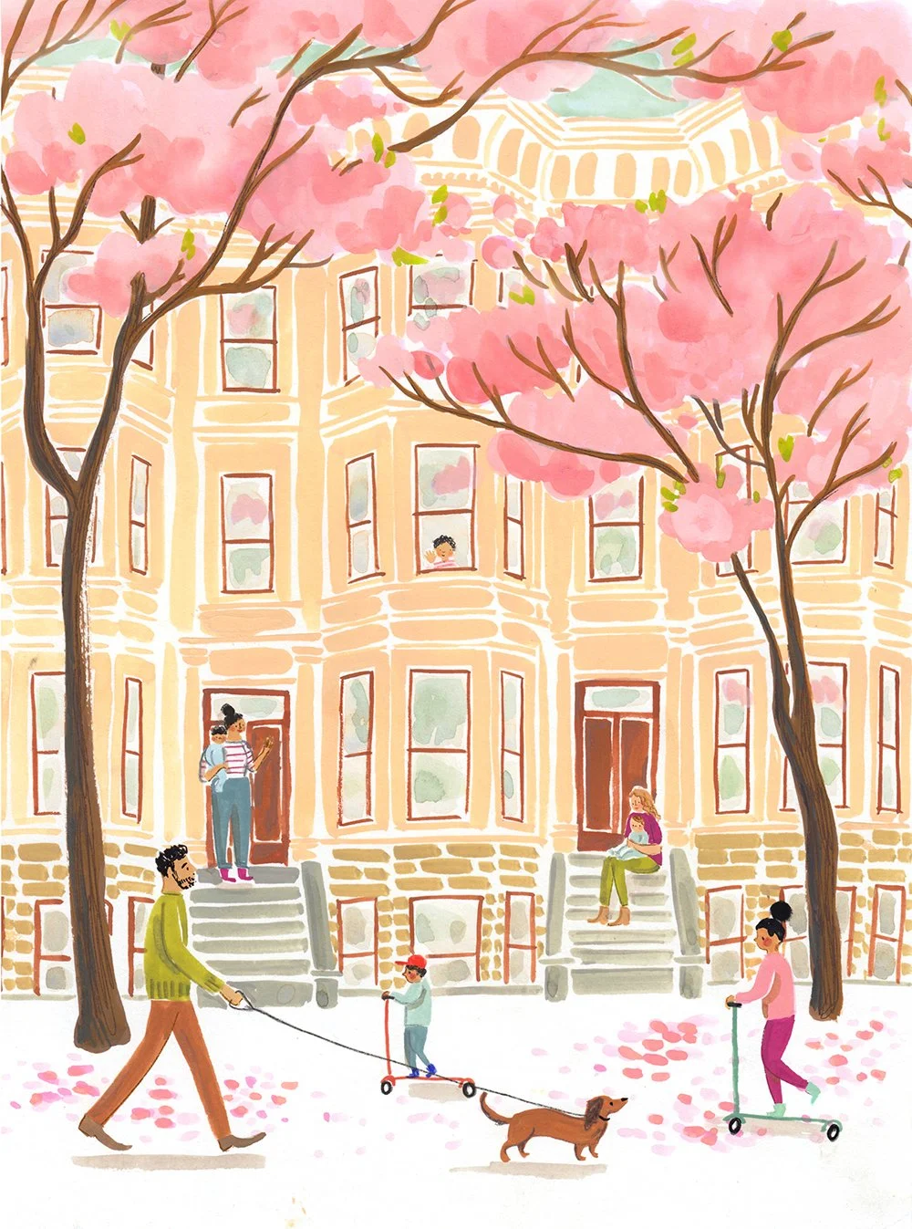 Spring in New York A4 Art Print