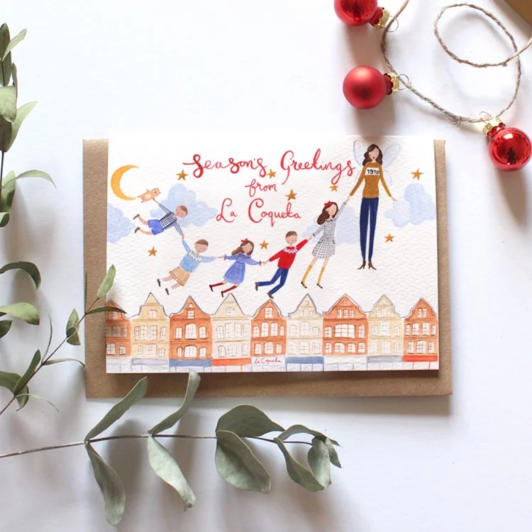 Bespoke Illustrated Christmas card for luxury children’s band La Coqueta.jpg