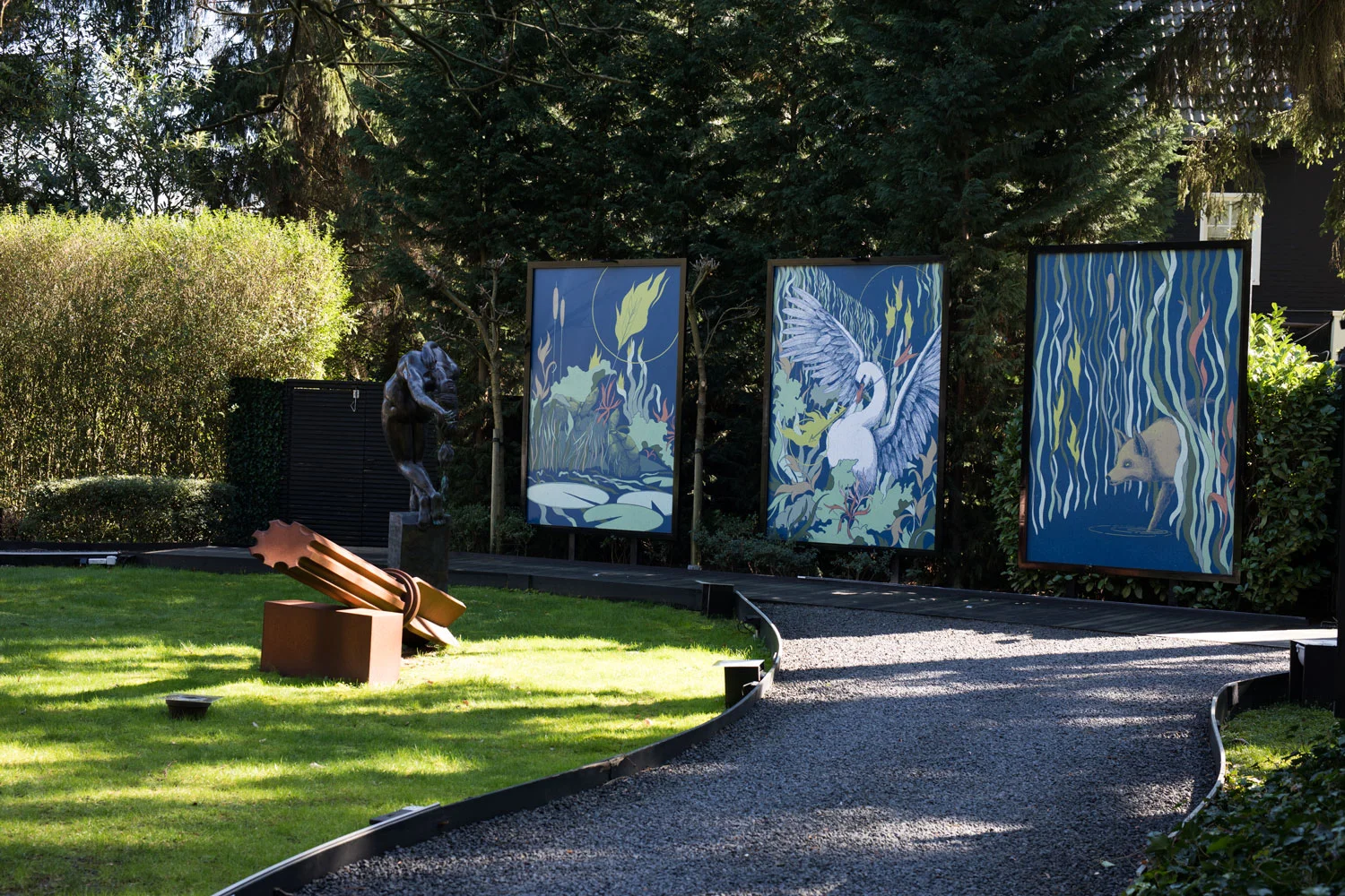  Each panel 2m x 3m on Dibond.   Currently available in collection at  Glo’Art Centre , Belgium.   Photo:  Ljubica Denkovic    
