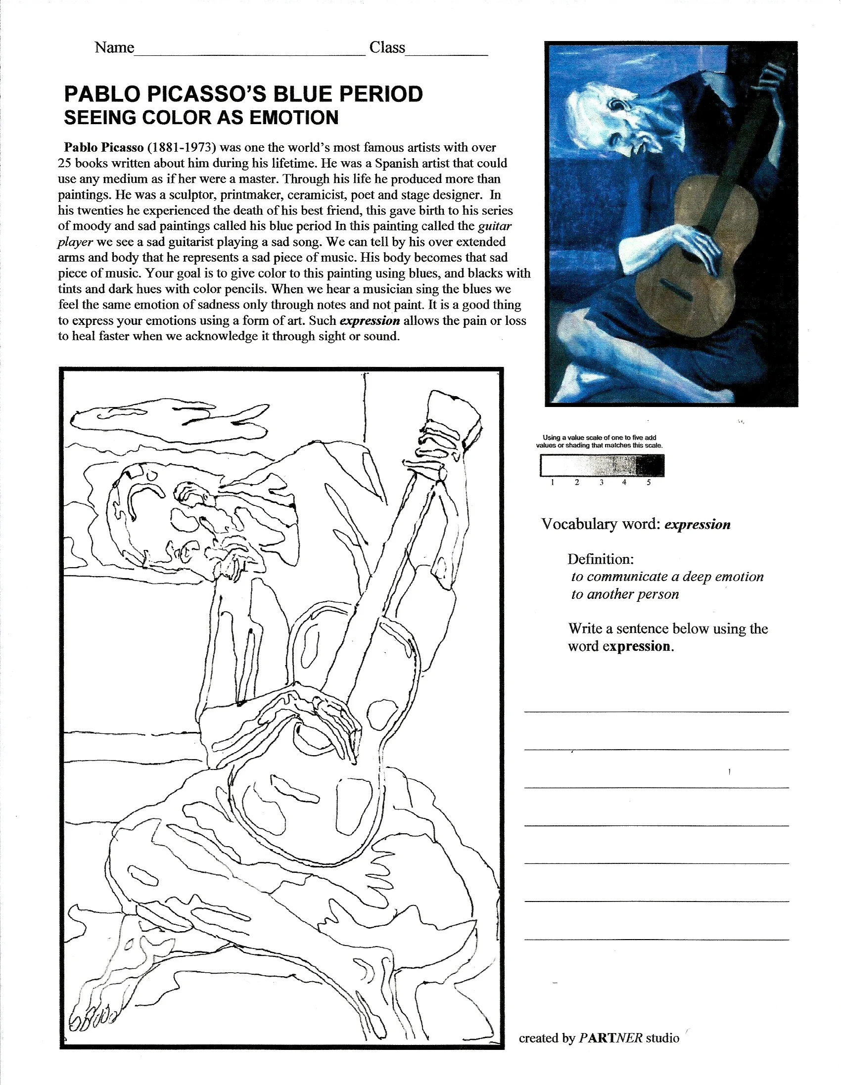 Picasso' Blue Peroid