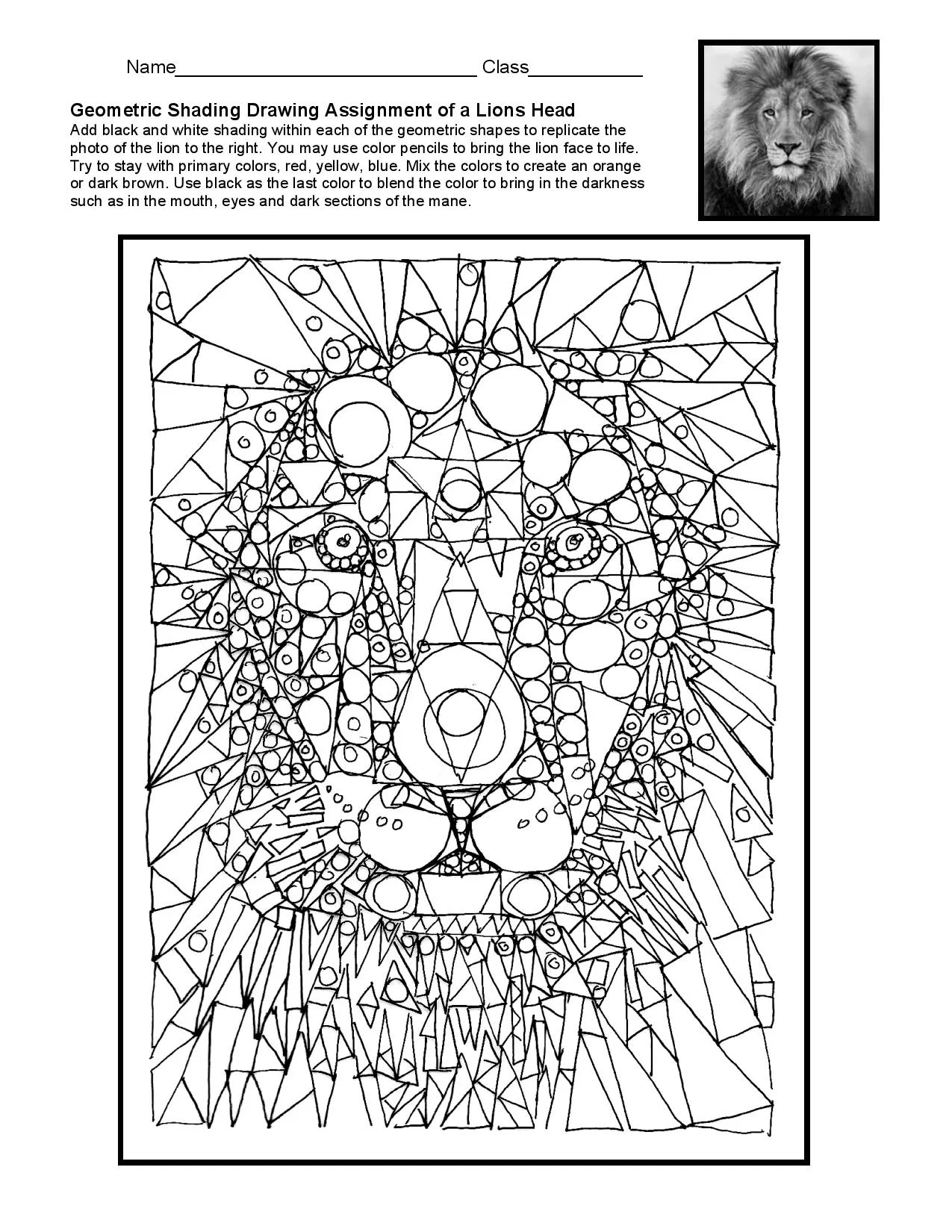 Lion Geometric Illustration