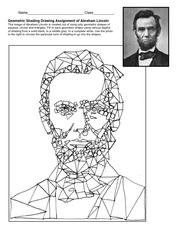 Shading a geometric Abraham Lincoln