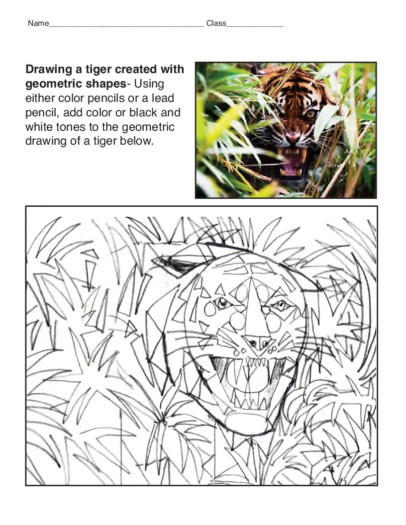Shading A Geometrical Tiger