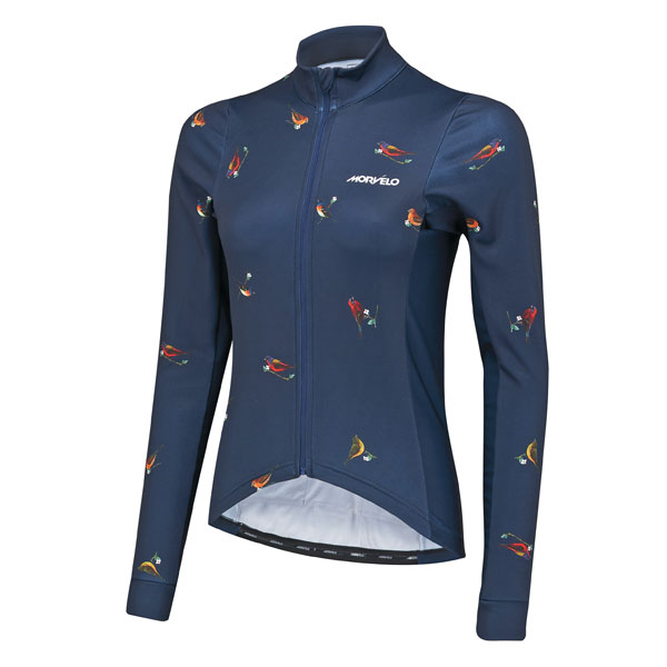Morvelo Women's Bird Jersey Price: £90 With a beautiful bird print, silk-effect finish and ThermoActive material, this seriously stylish top will do the business through the seasons.