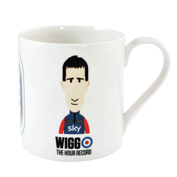 Legends Mug Wiggo Hour Record Price: £19 With his abrasive wit, mod style and a list of accolades as long as his side burns, who doesn't want to sip from a Wiggo cup?