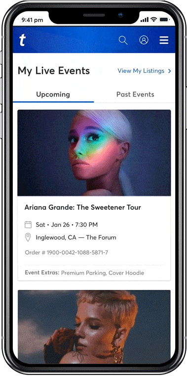 The original experience of the new RET ticket. Ticket buyers would see the first time user-experience education cards when they accessed their ticket and a blue line would wave over the barcode.