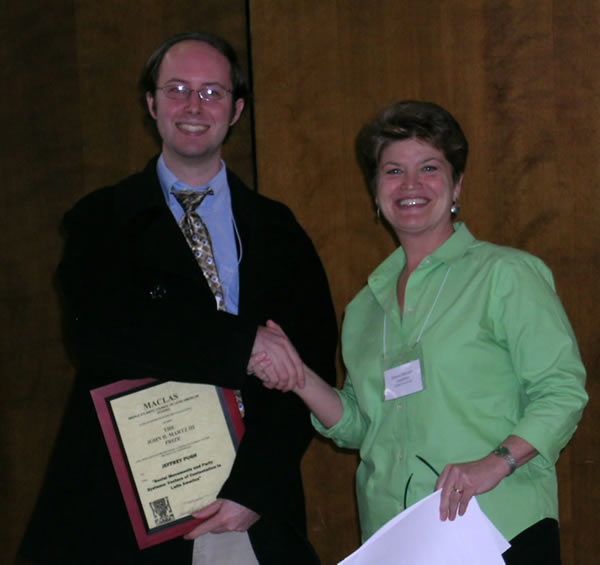 Martz Prize, Jeff Pugh, Hannah