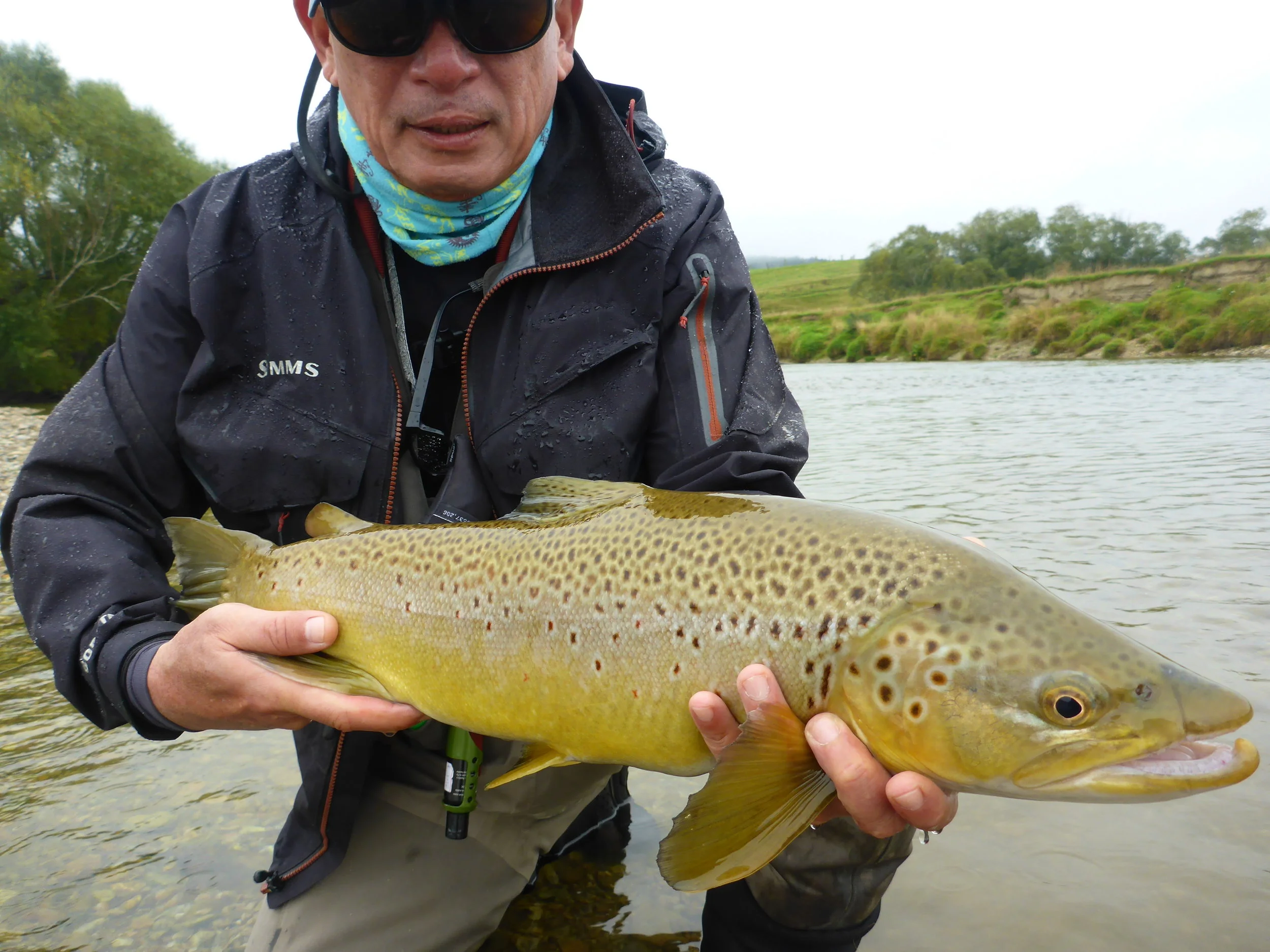 Sight fishing on a cloudy day..