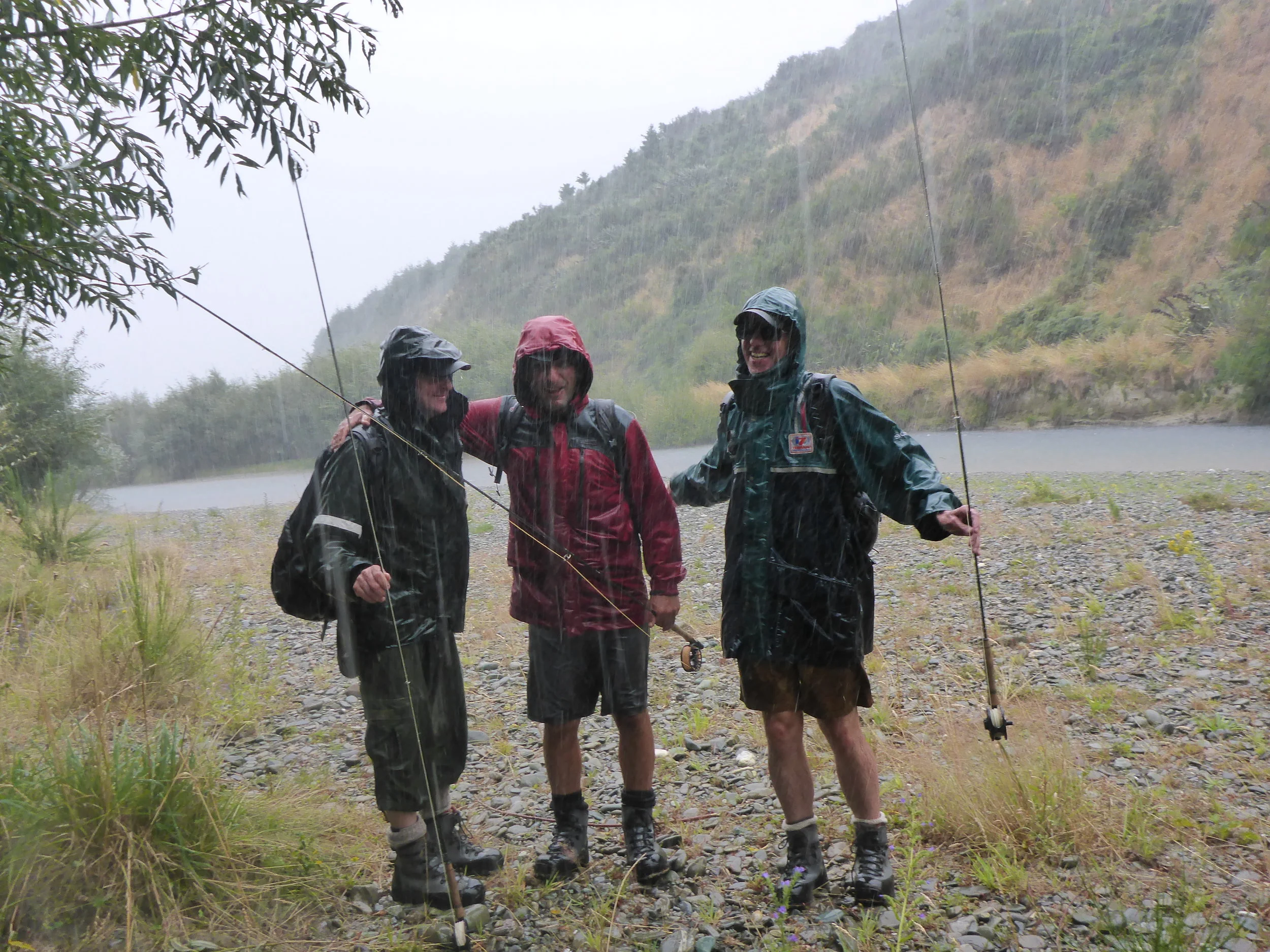 Dave, Garth and Kauby! Day one of a 3 day introduction to fly fishing & casting..