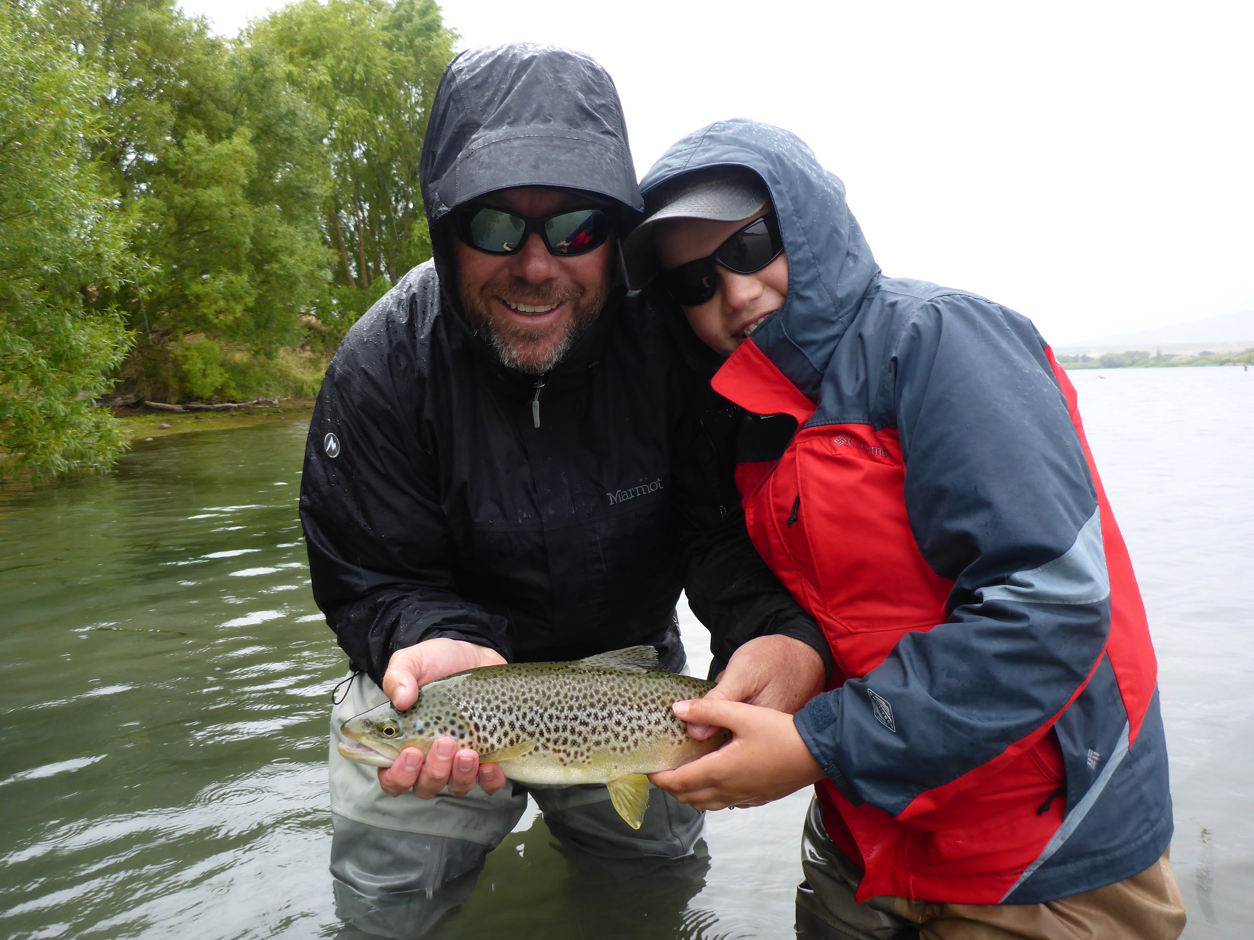 Westy and his son enjoying the lake option..