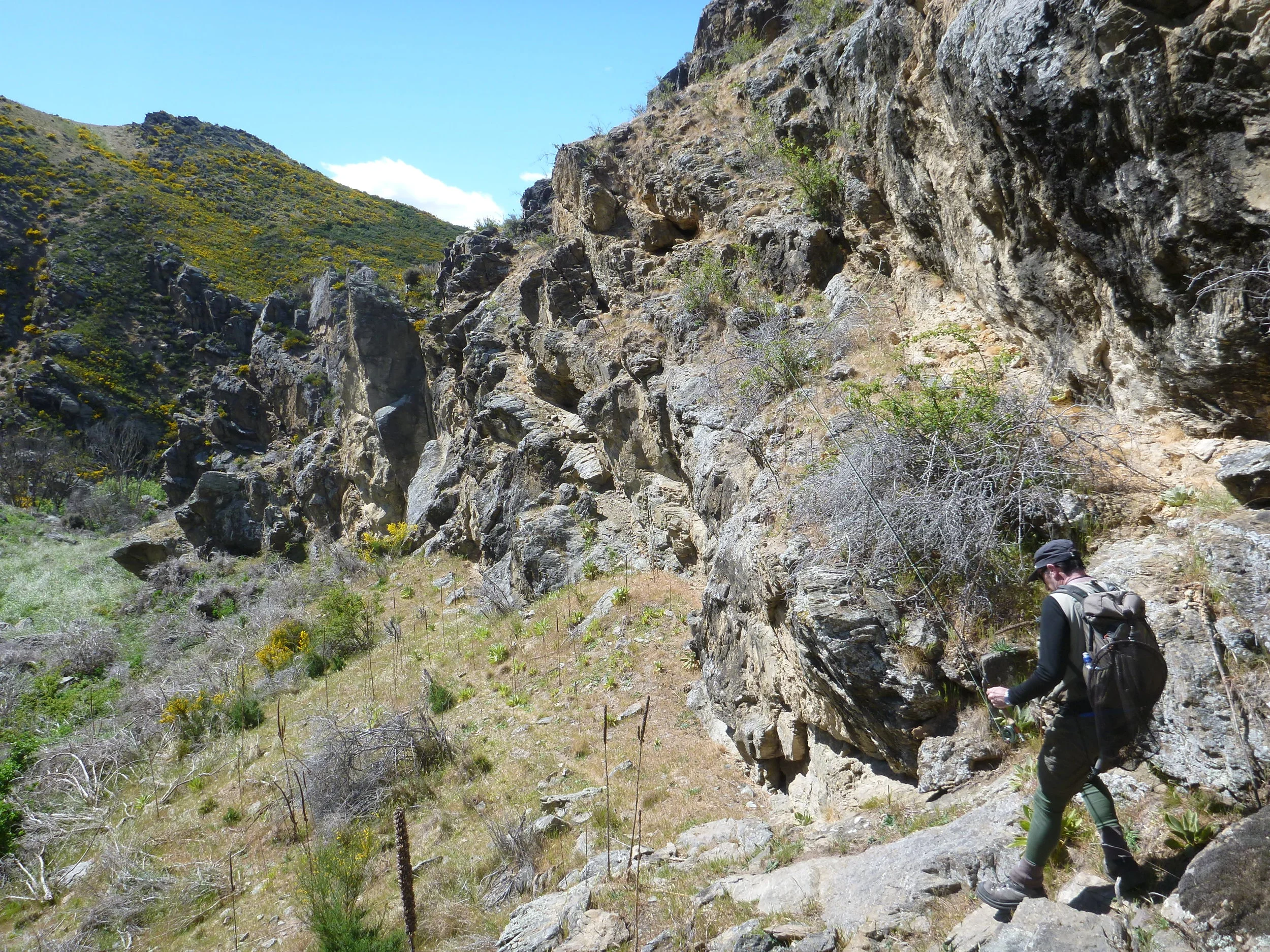 Mark walking into the gorge..