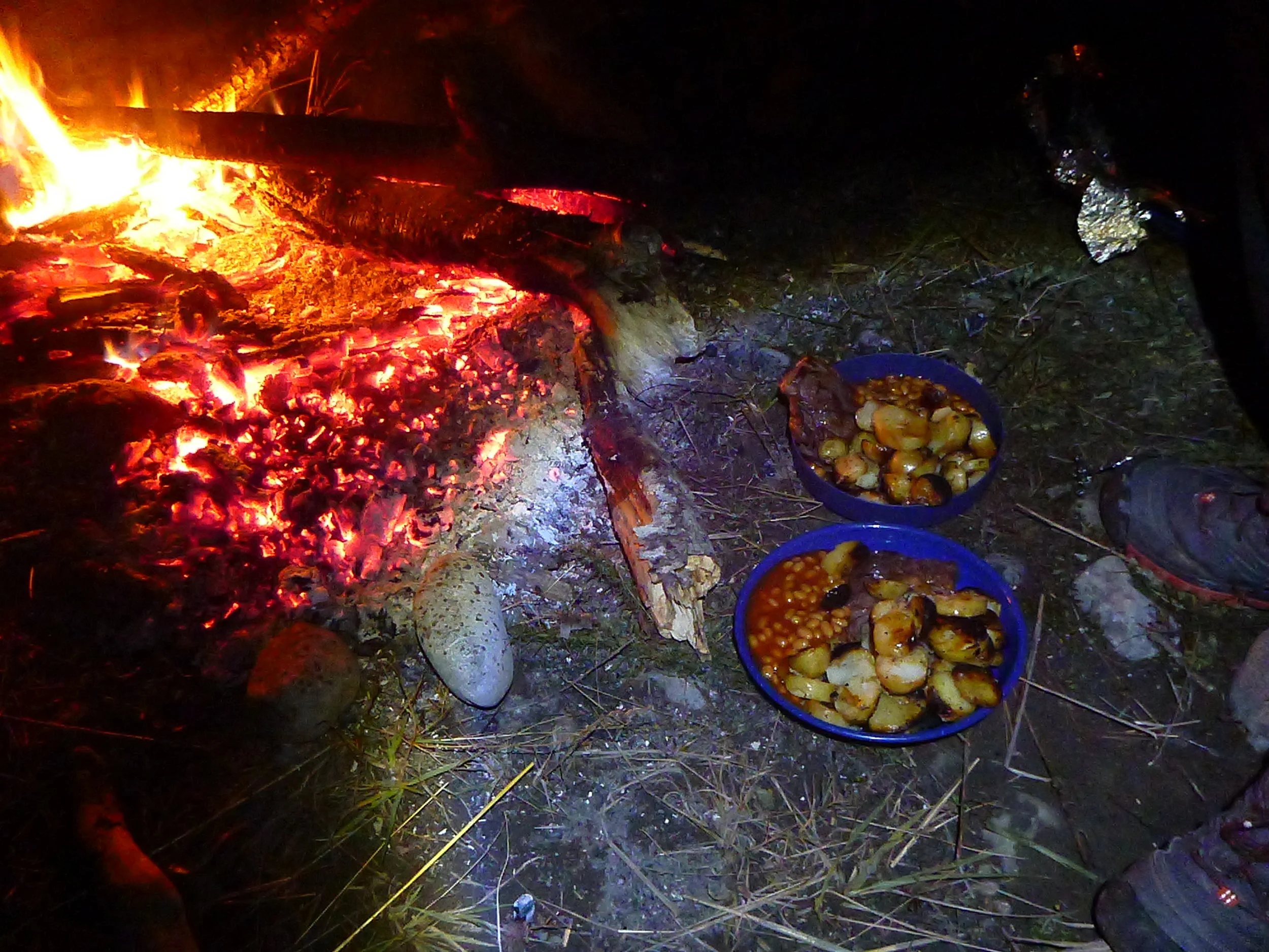 Backcountry cooking.