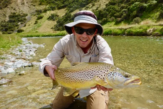 Brendan with a spectacular brown trout!