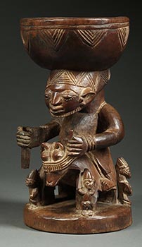 Yoruba Rider Bowl Figure