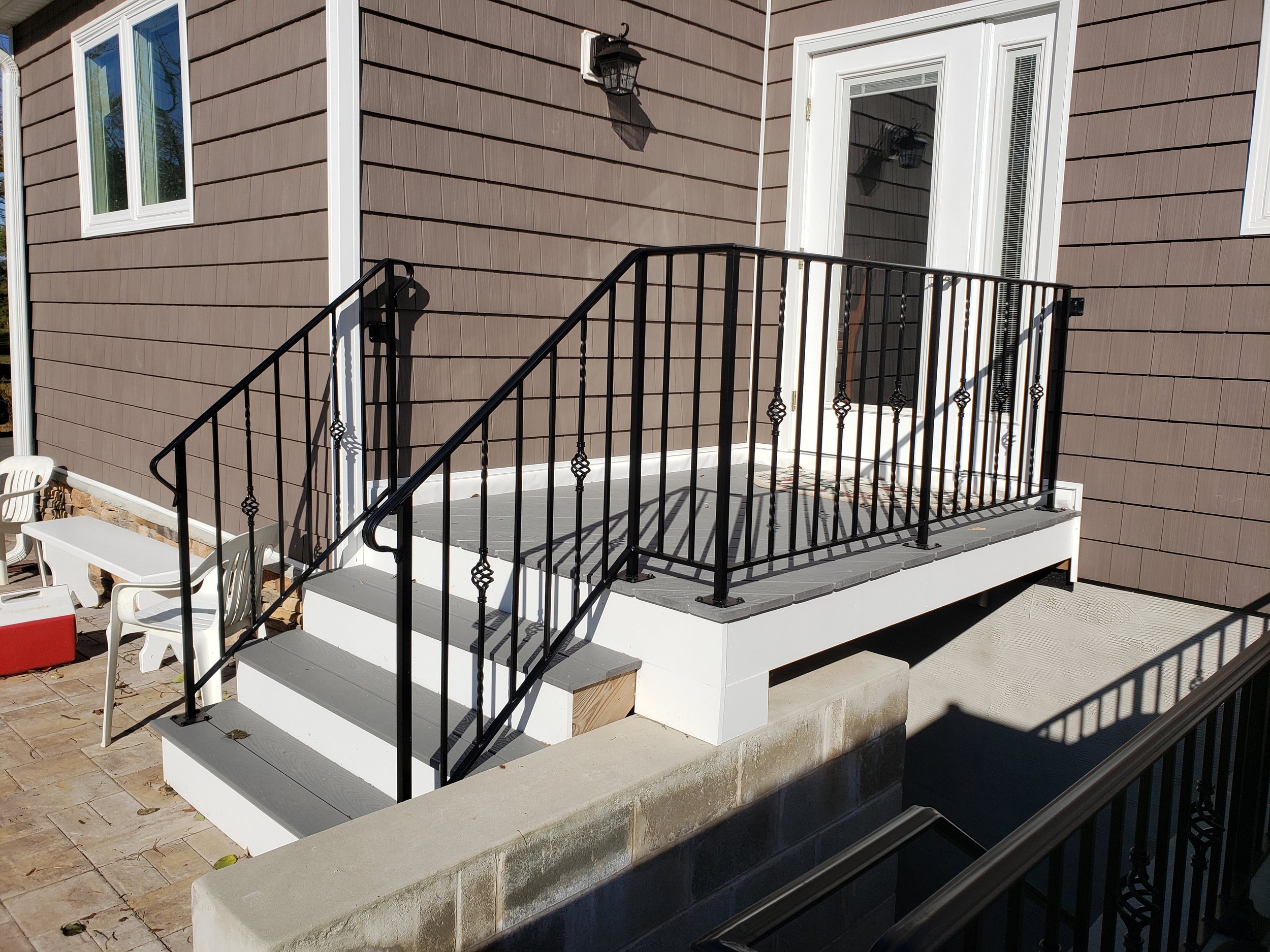 Outdoor railing. Private residence.