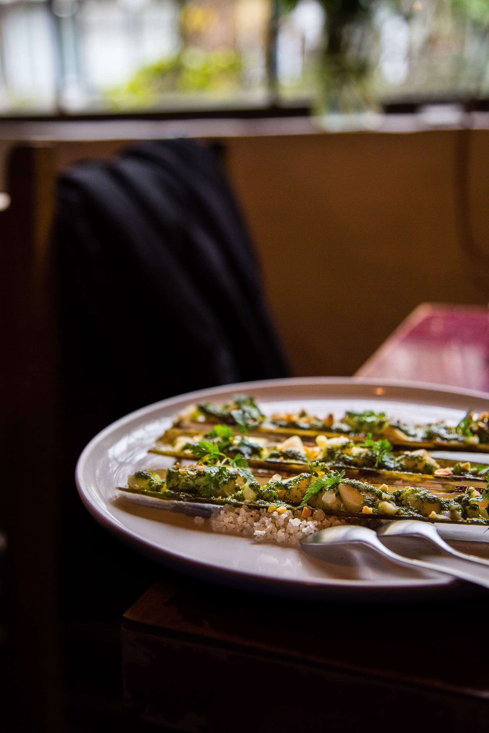 Razor Clams with Garlicky Herb Butter