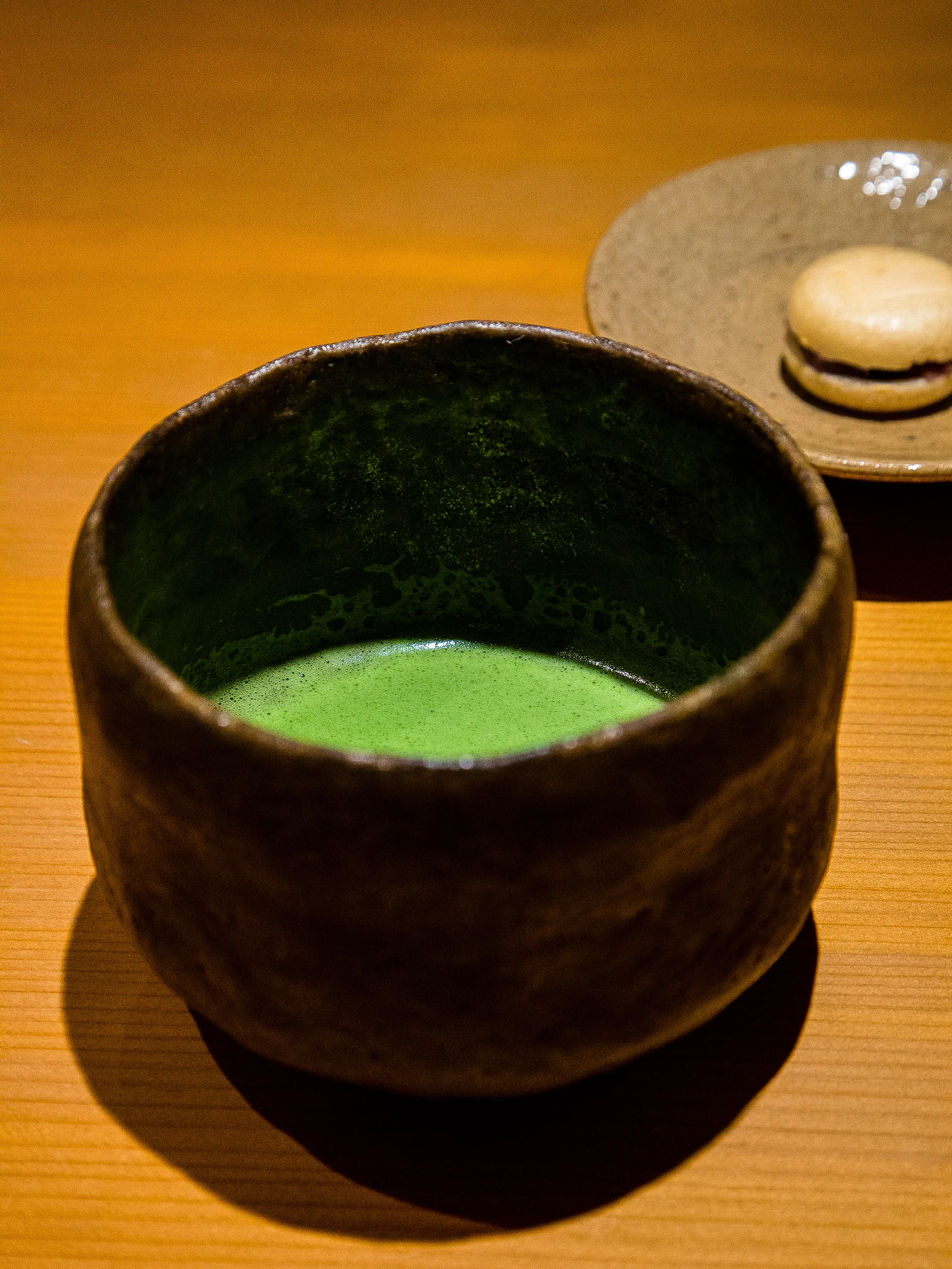 Matcha with Monaka 