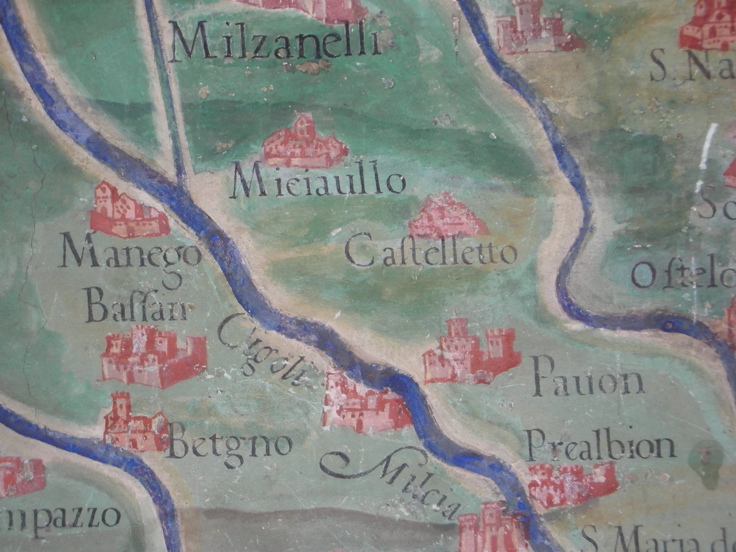 Castelvecchio - Castelletto si trova nell'affresco della mappa dipinta nel 1578 nelle Gallerie del Vaticano