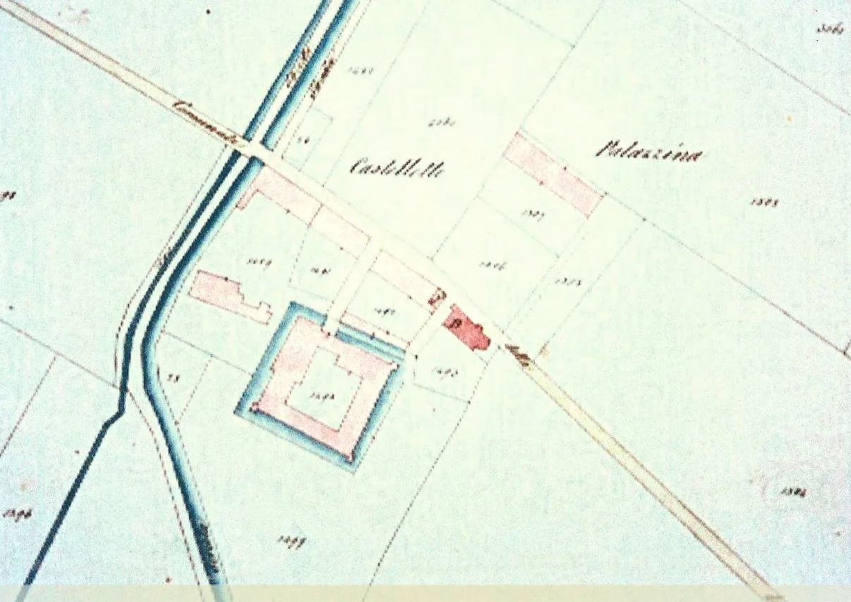 Mappa con fossato della meta' ottocento 